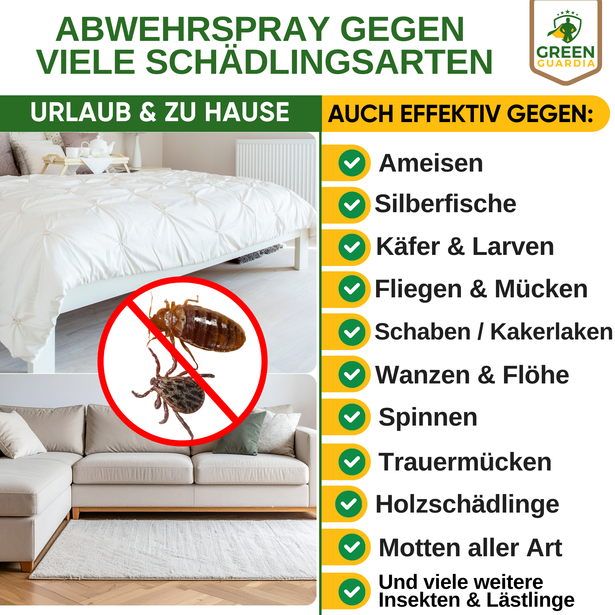 Bed bug repellent spray power concentrate