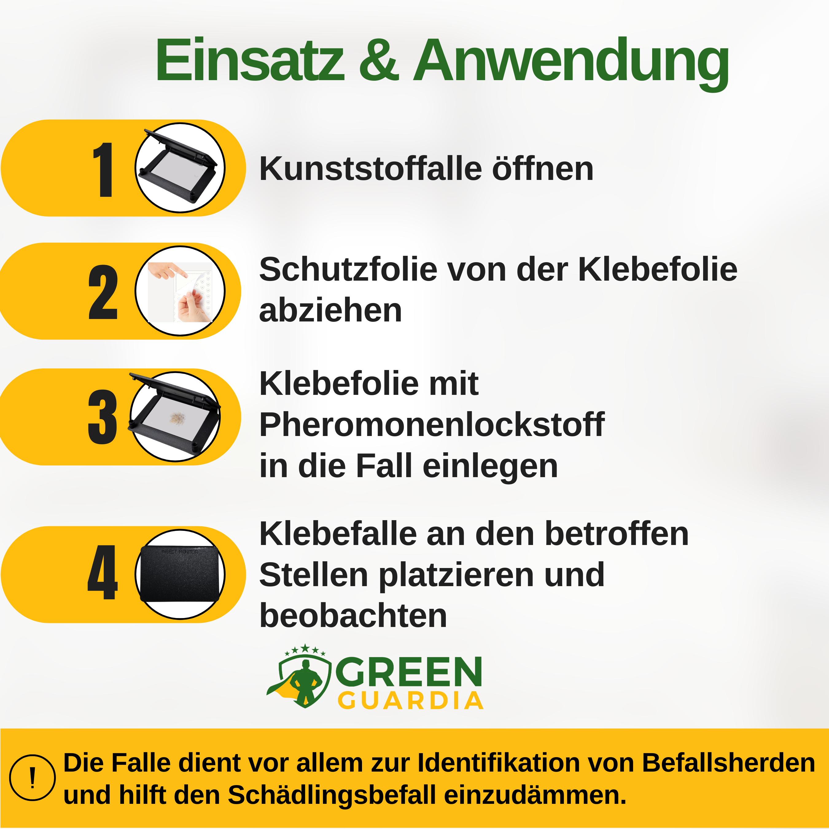 Papierfisch Falle mit Pheromon-Lockstoff