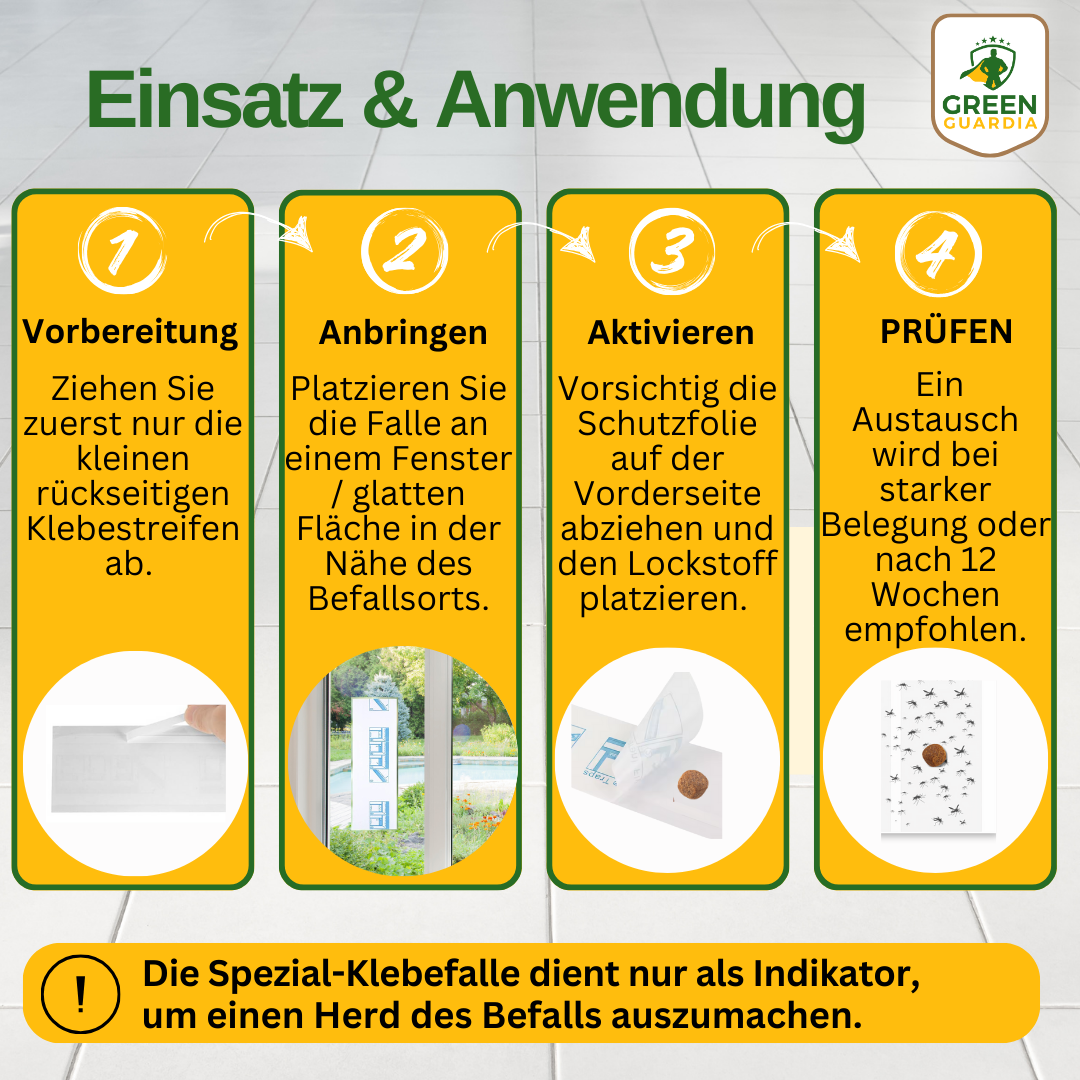 Fluginsekten Fenster-Falle mit Spezial-Lockstoff