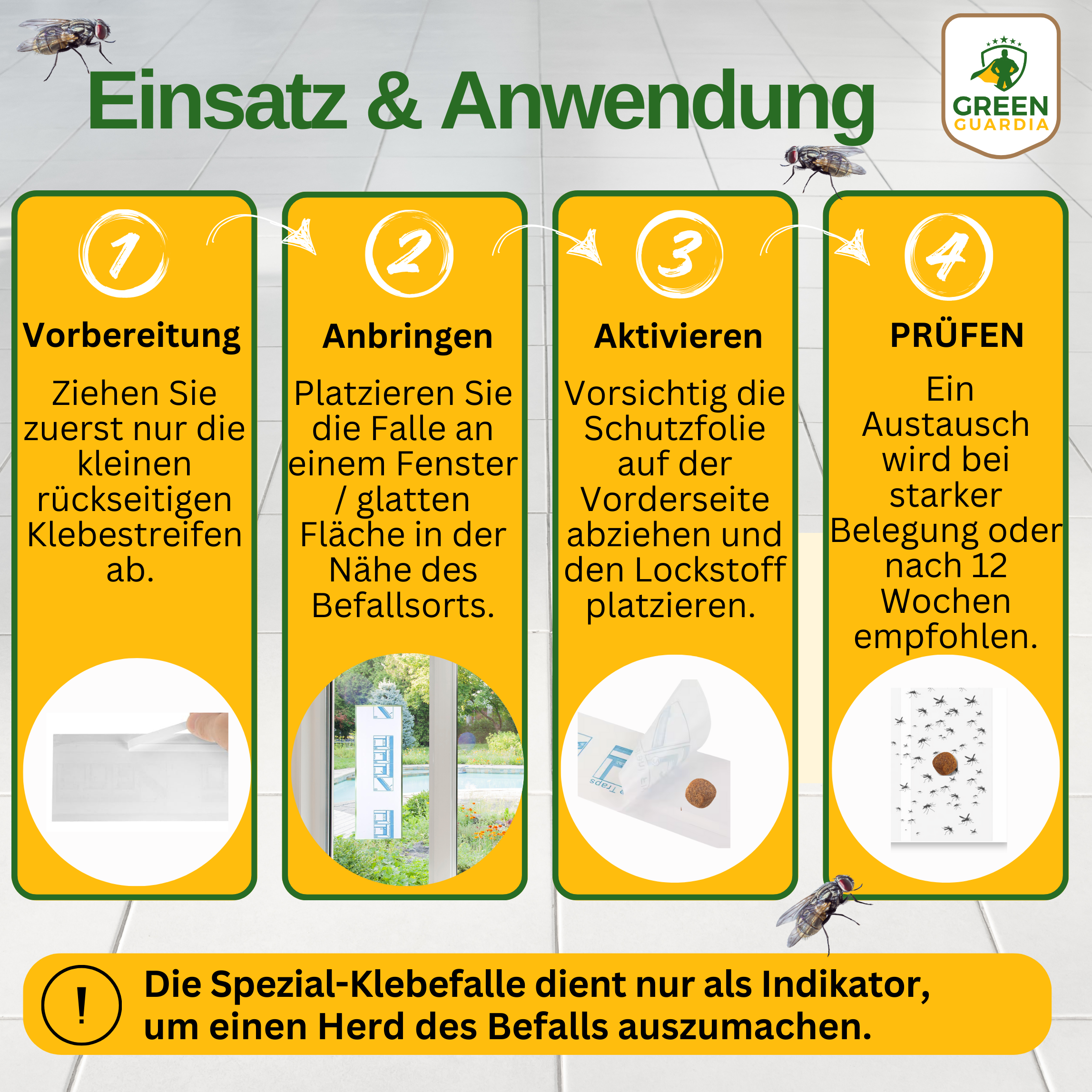 Fliegen Fenster-Falle mit Spezial-Lockstoff