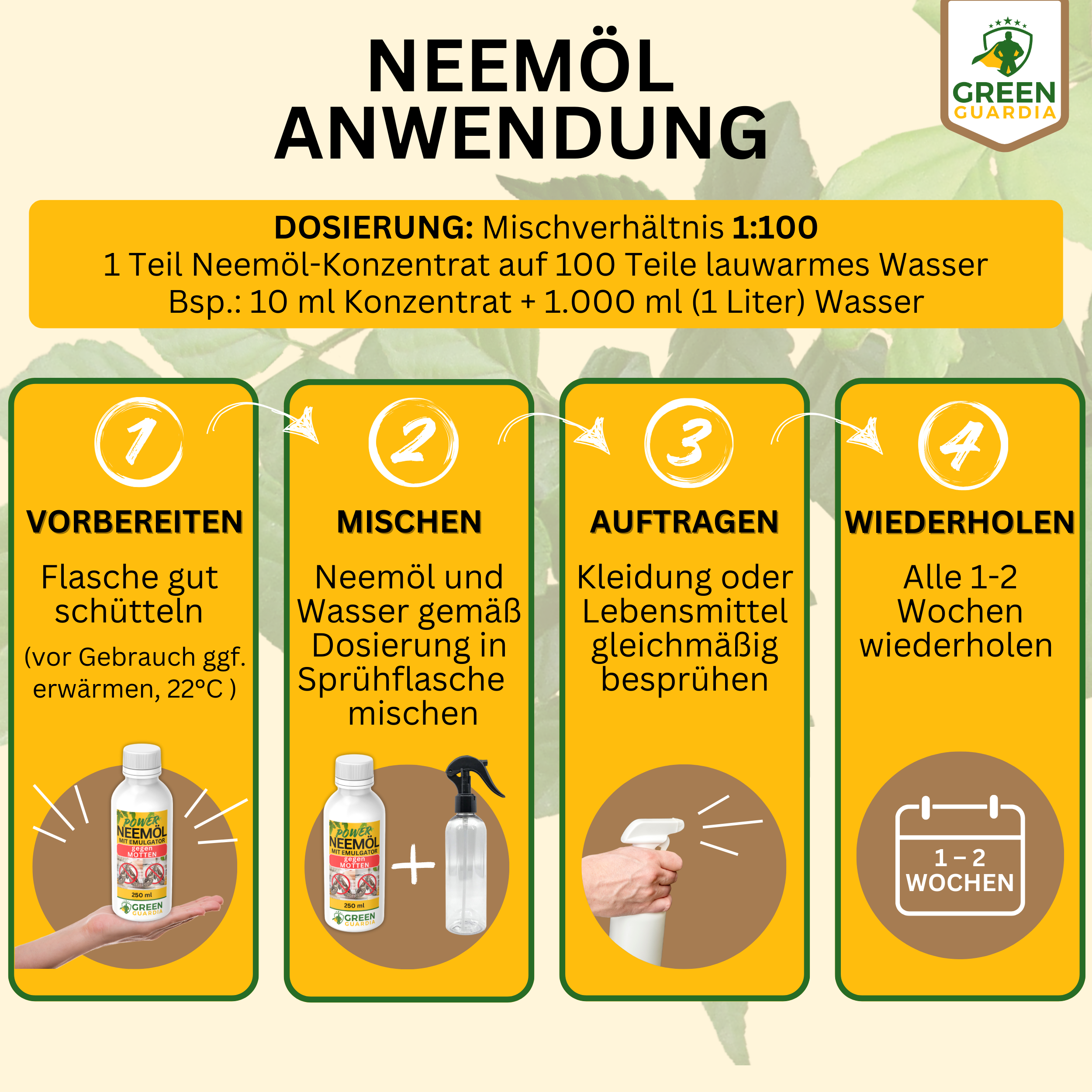 Power Neemöl gegen Lebens- & Kleidermotten