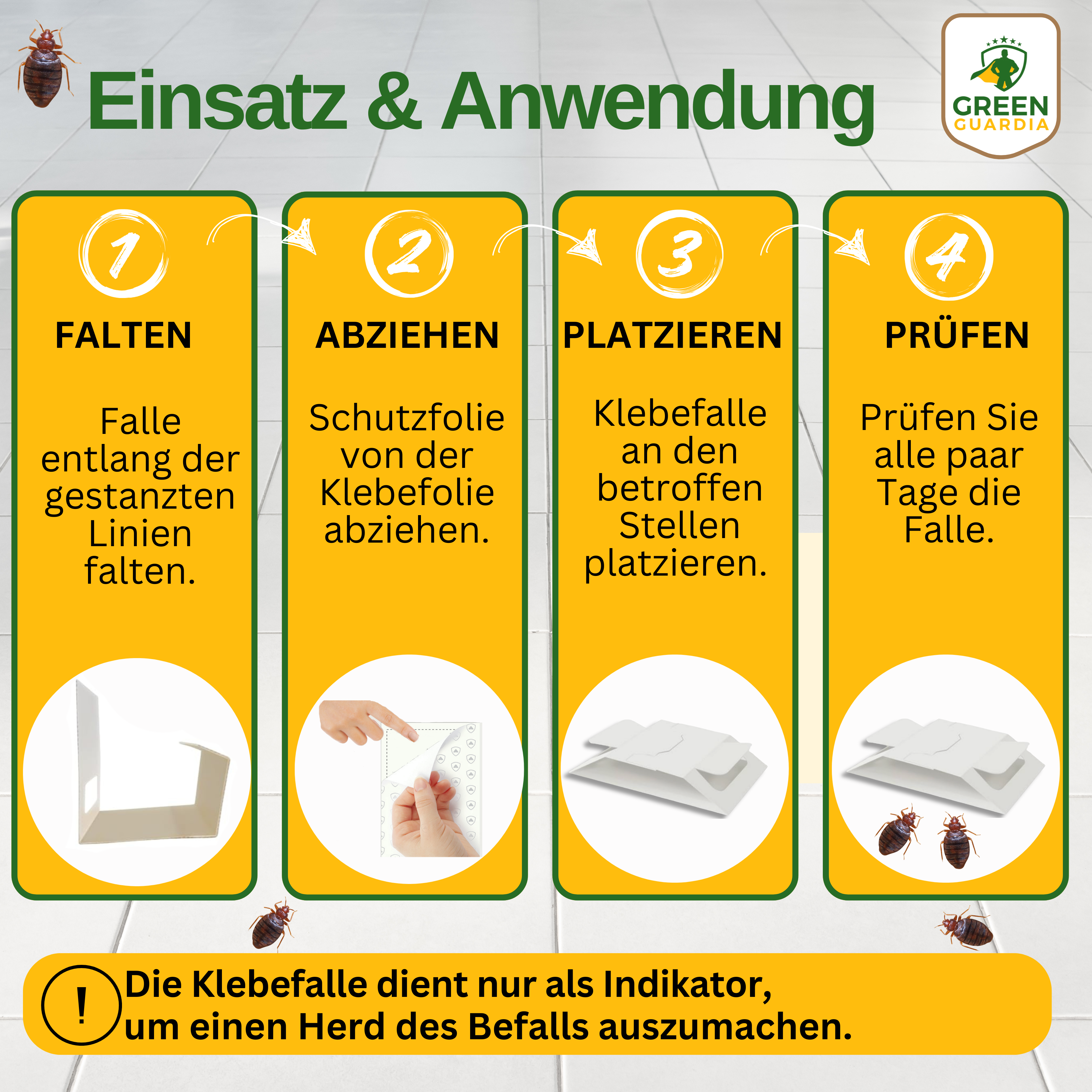 Bettwanzen Falle mit Spezial-Lockstoff