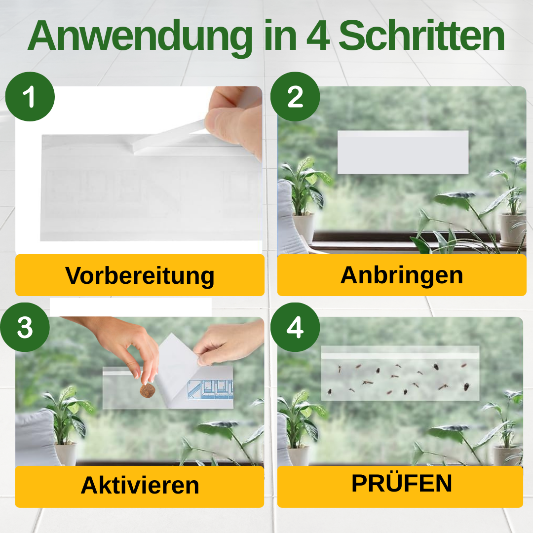 Fluginsekten Fenster-Falle mit Spezial-Lockstoff
