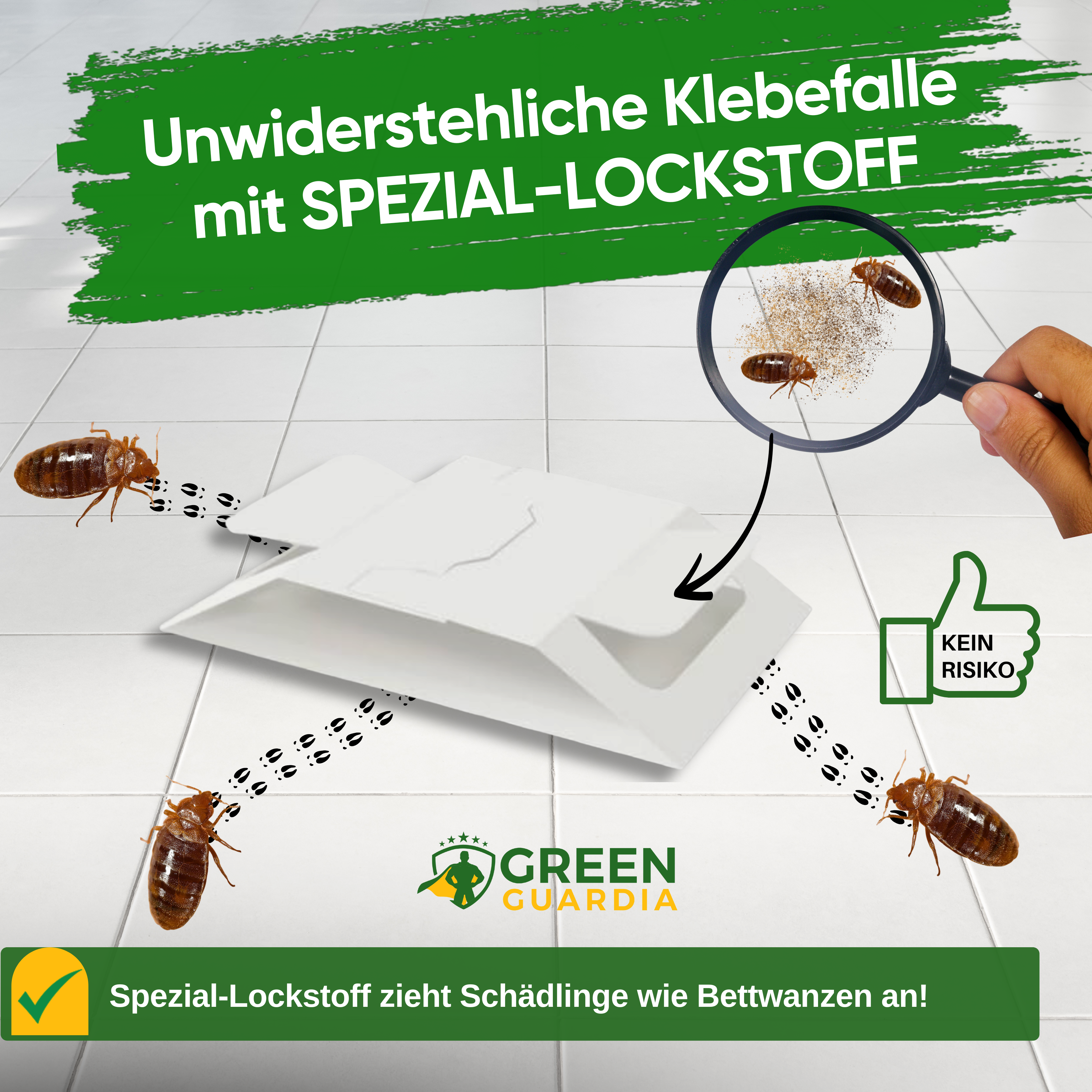 Bettwanzen Falle mit Spezial-Lockstoff
