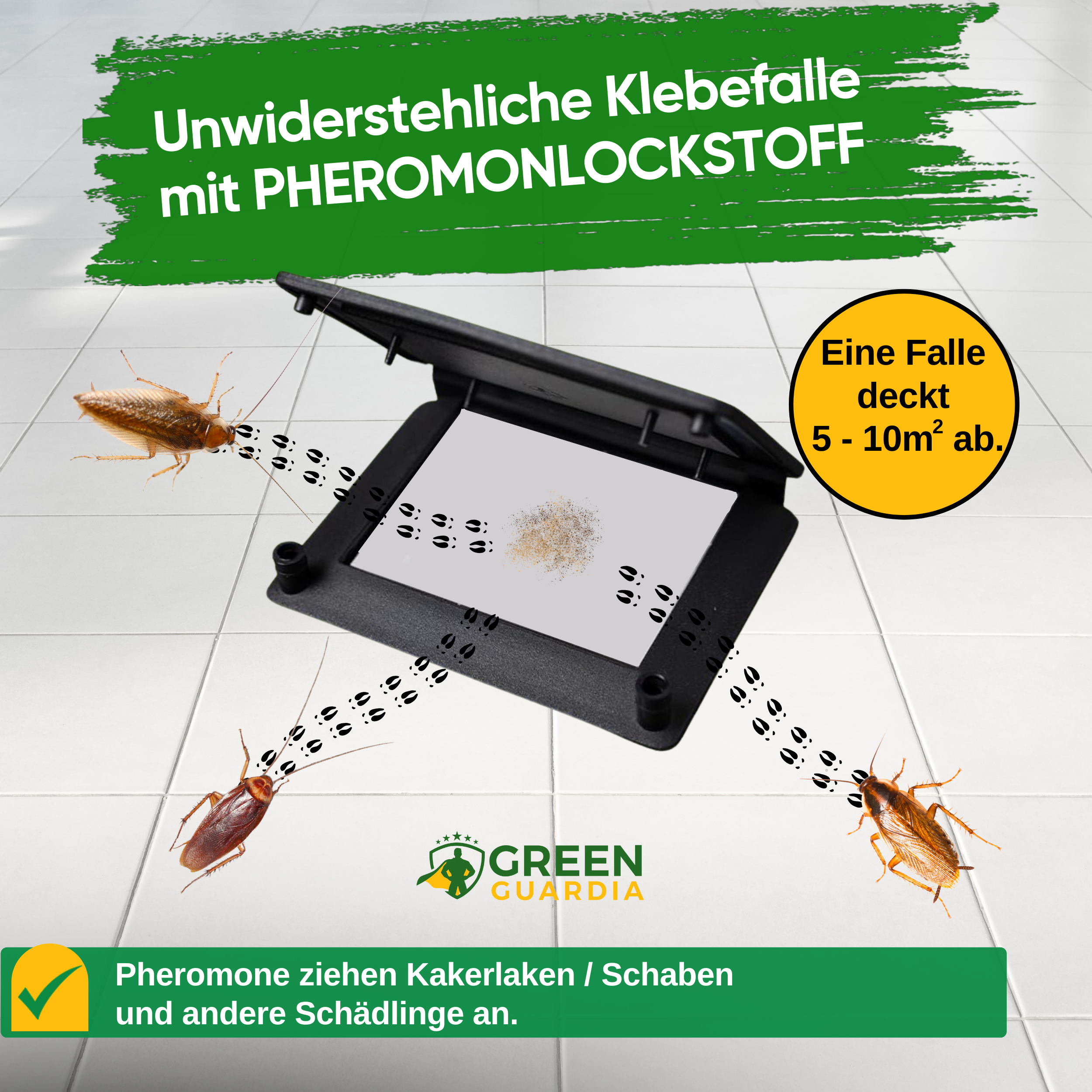 Kakerlaken / Schaben Falle mit Pheromon-Lockstoff