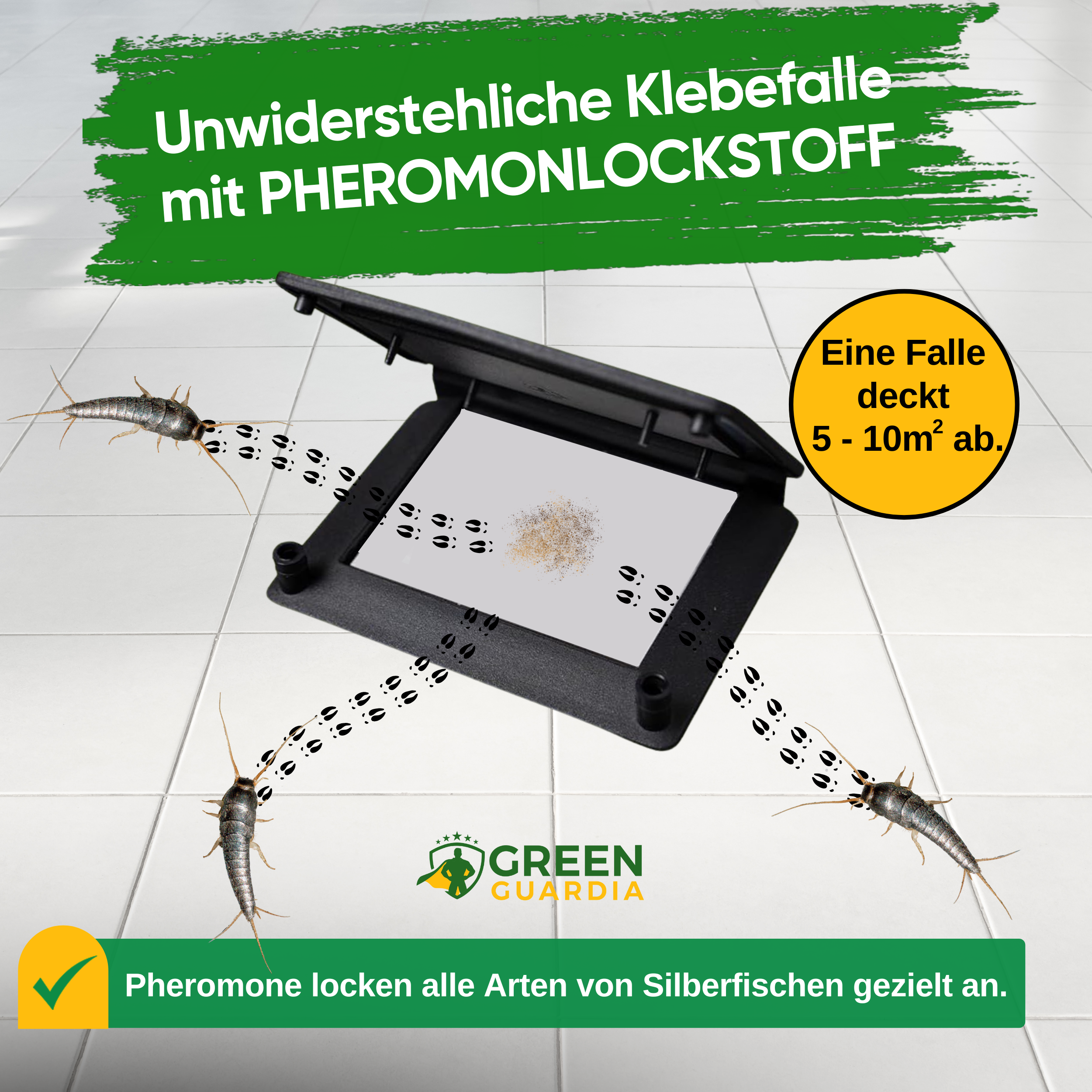 Silberfisch Falle mit Pheromon-Lockstoff