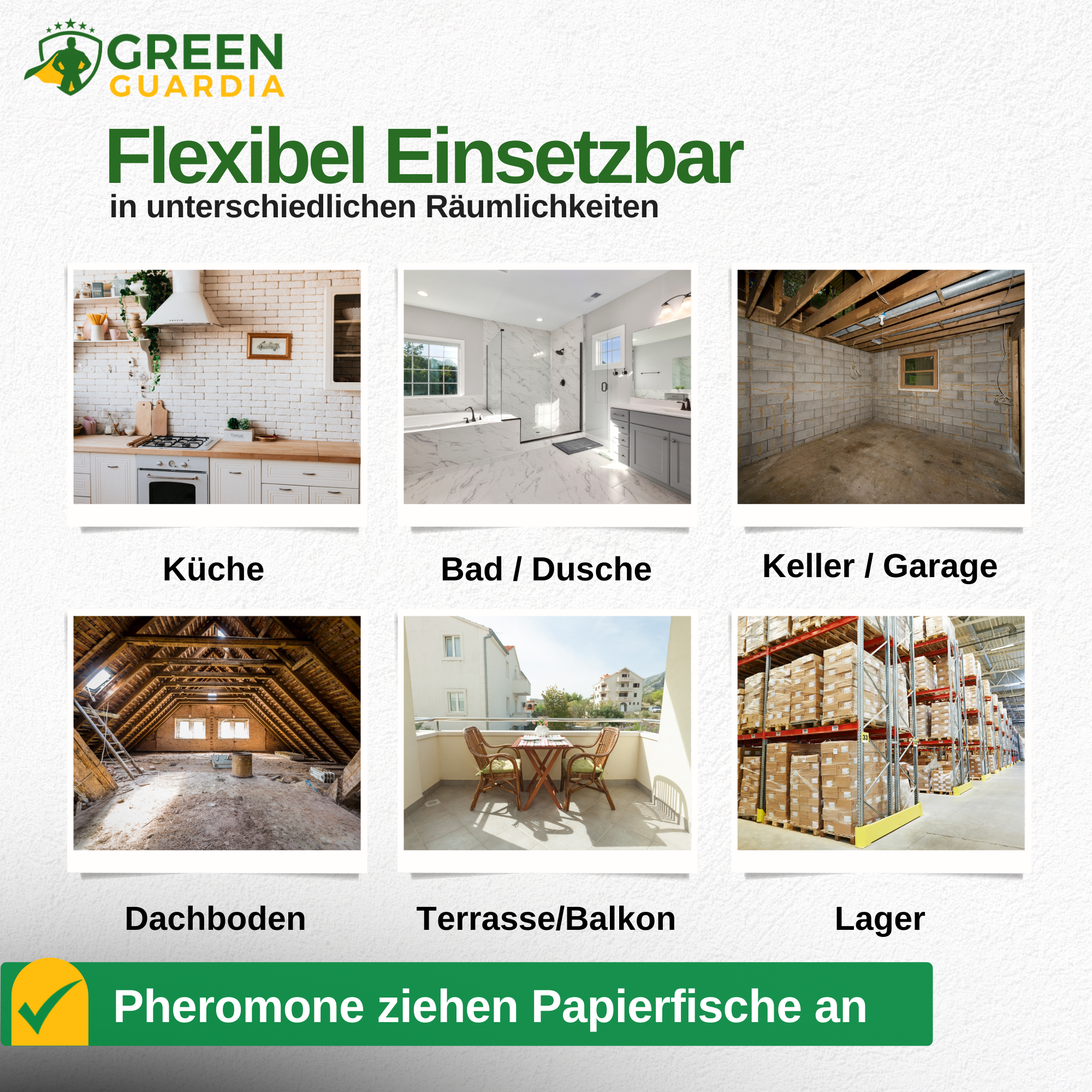 Papierfisch Falle mit Pheromon-Lockstoff