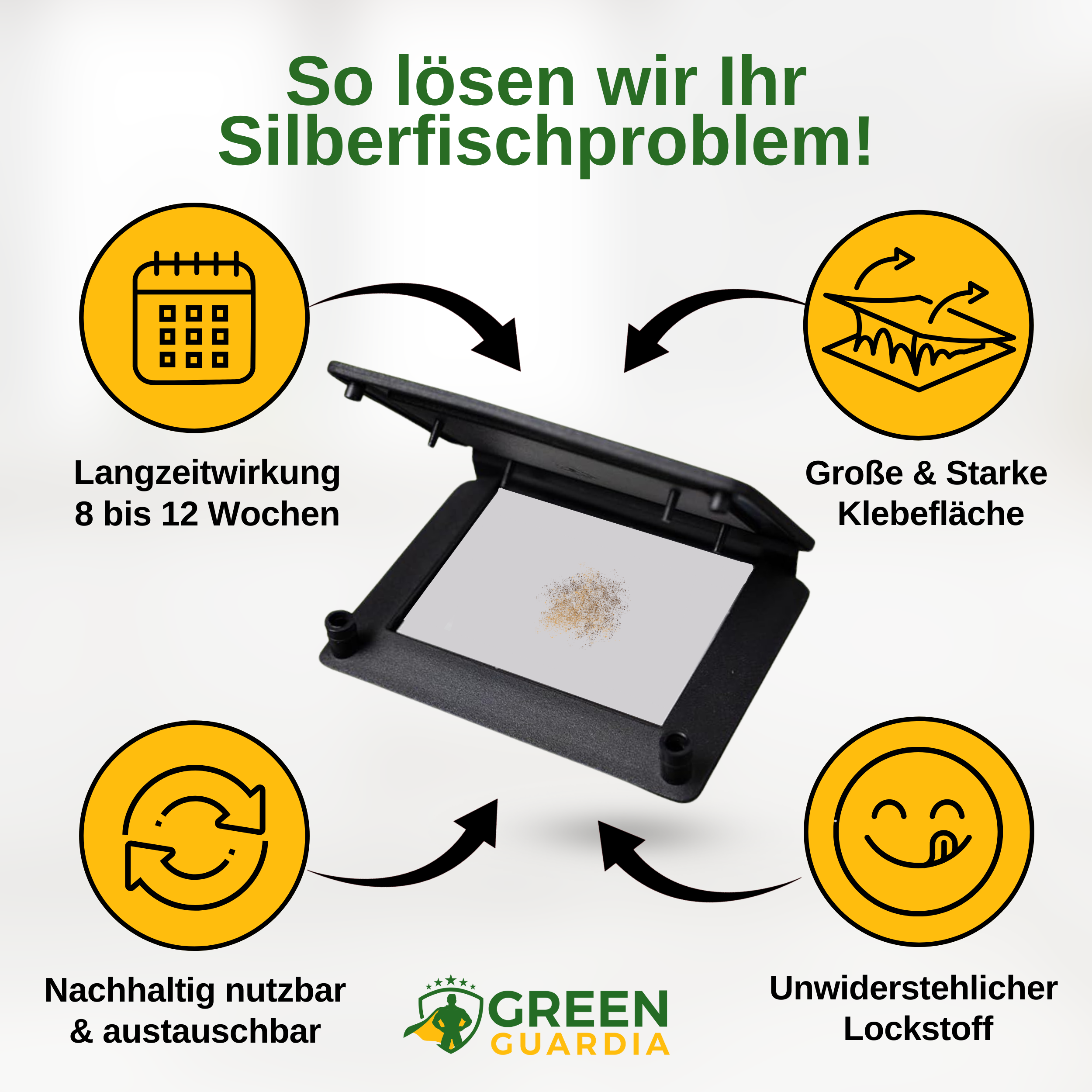 Silberfisch Falle mit Pheromon-Lockstoff