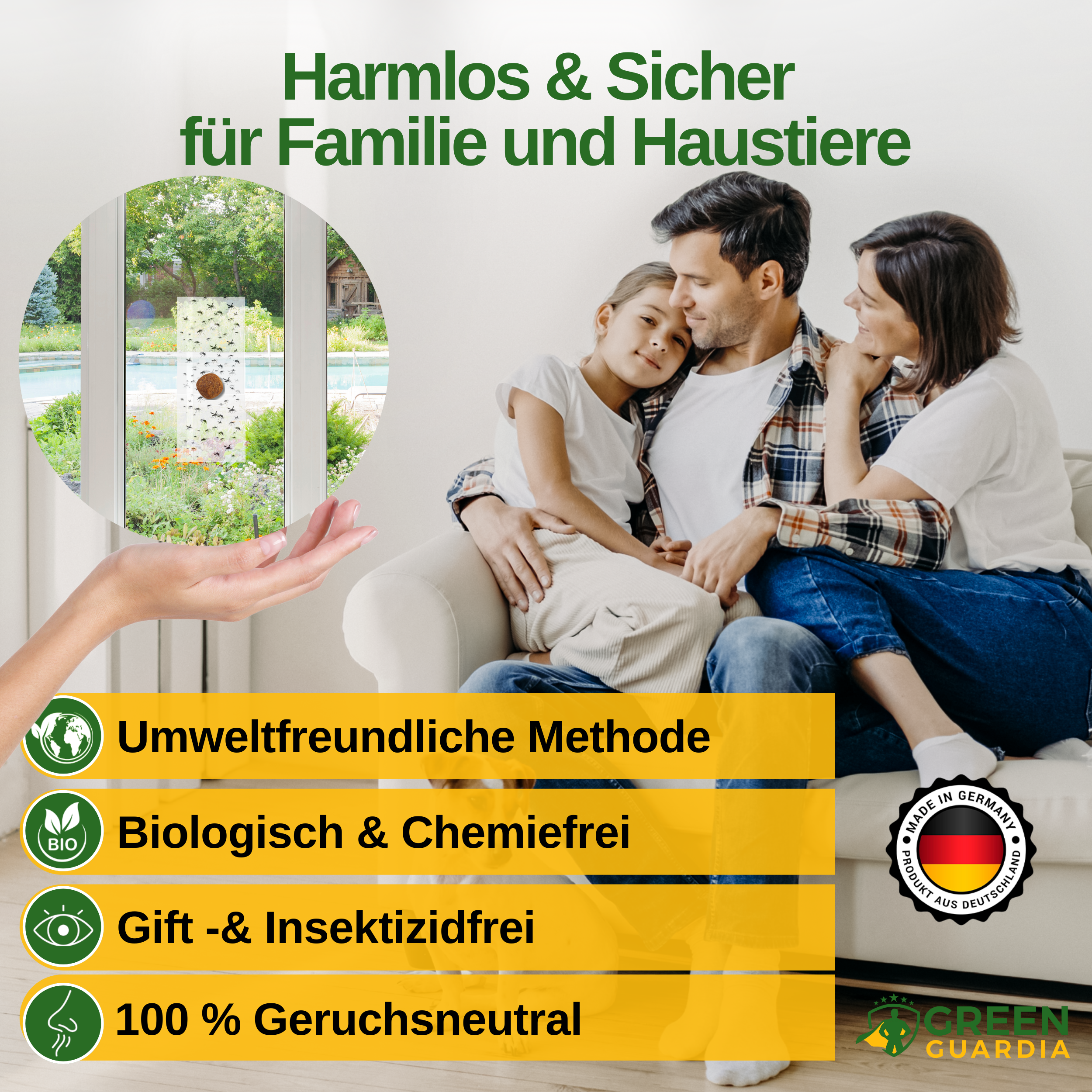 Fliegen Fenster-Falle mit Spezial-Lockstoff