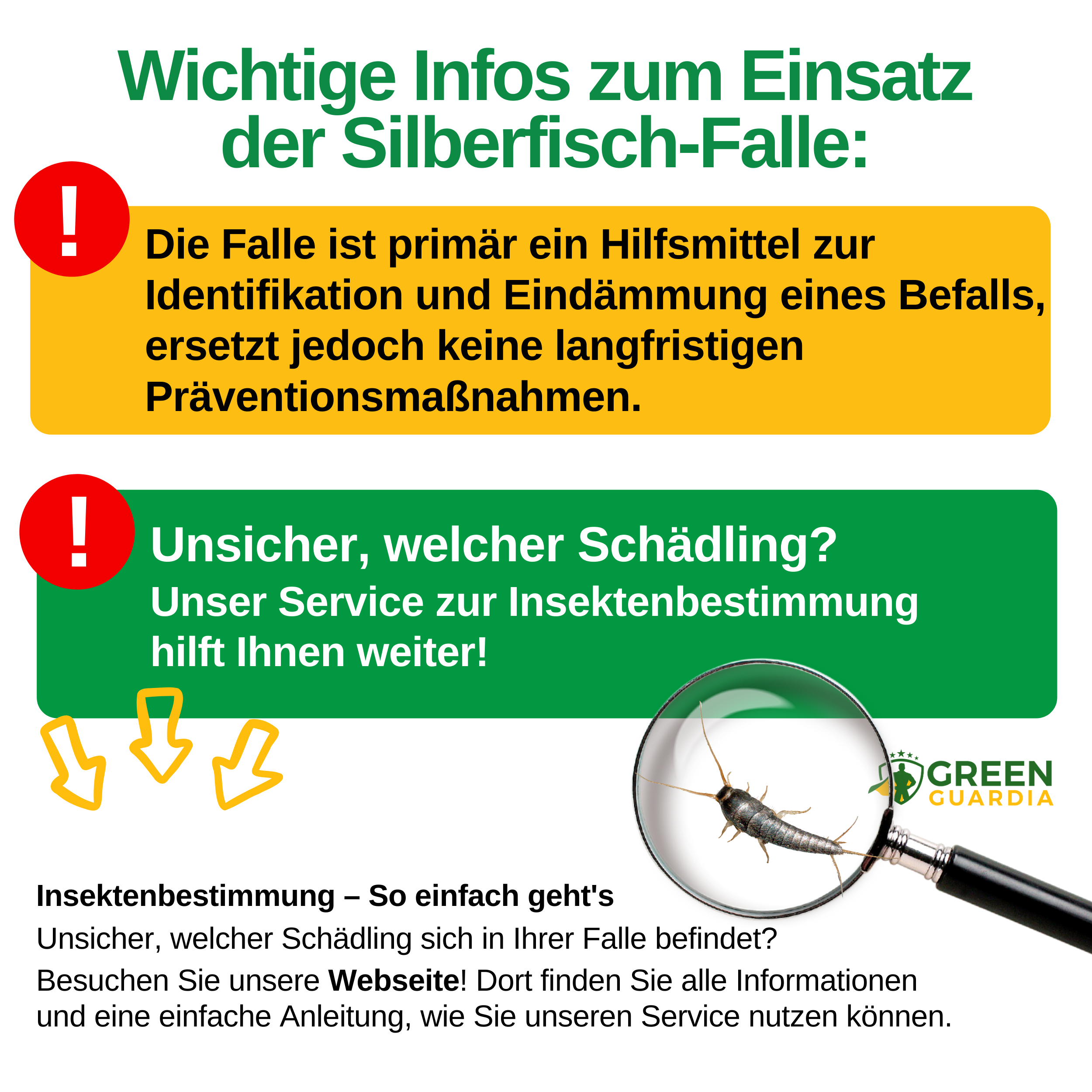 Papierfisch Falle mit Pheromon-Lockstoff