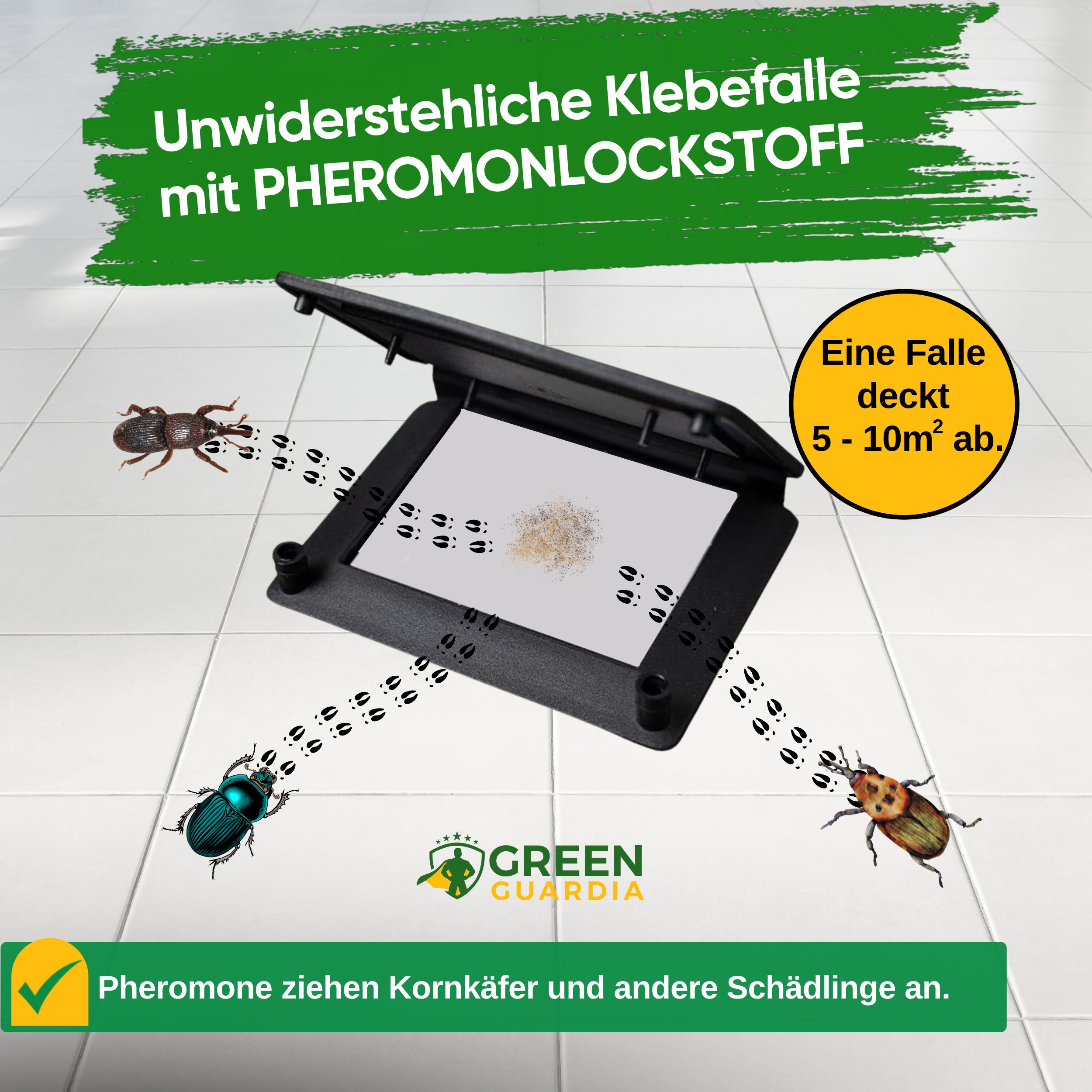 Pheromon-Lockstoff Ersatzfolien für Klebefallen (3x Stück)