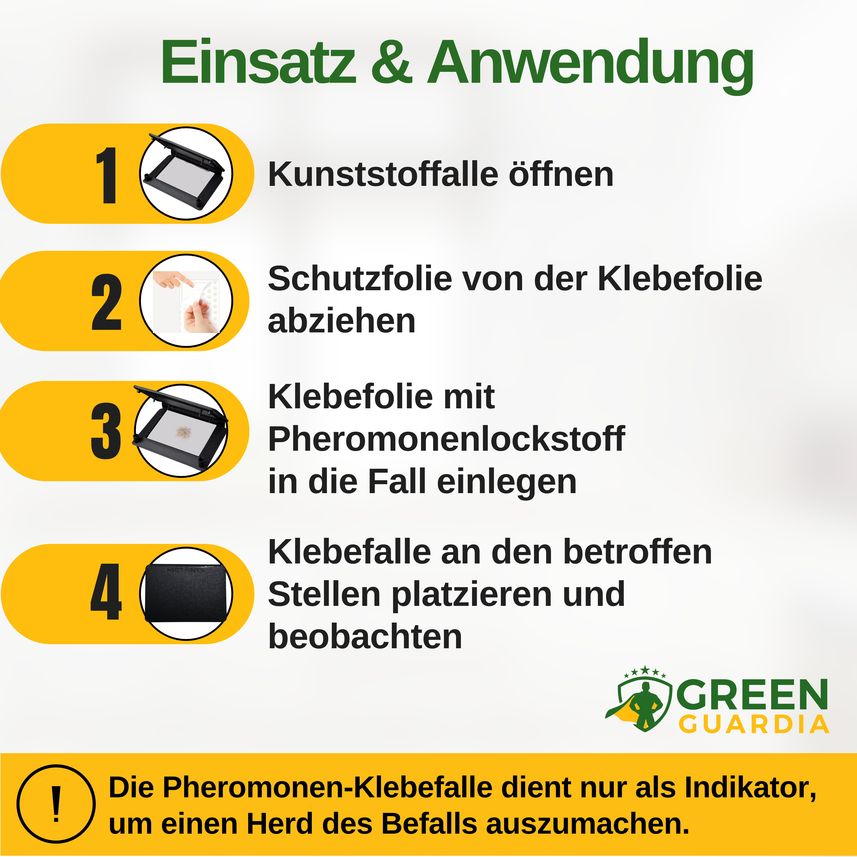 Teppichkäfer Falle mit Pheromon-Lockstoff