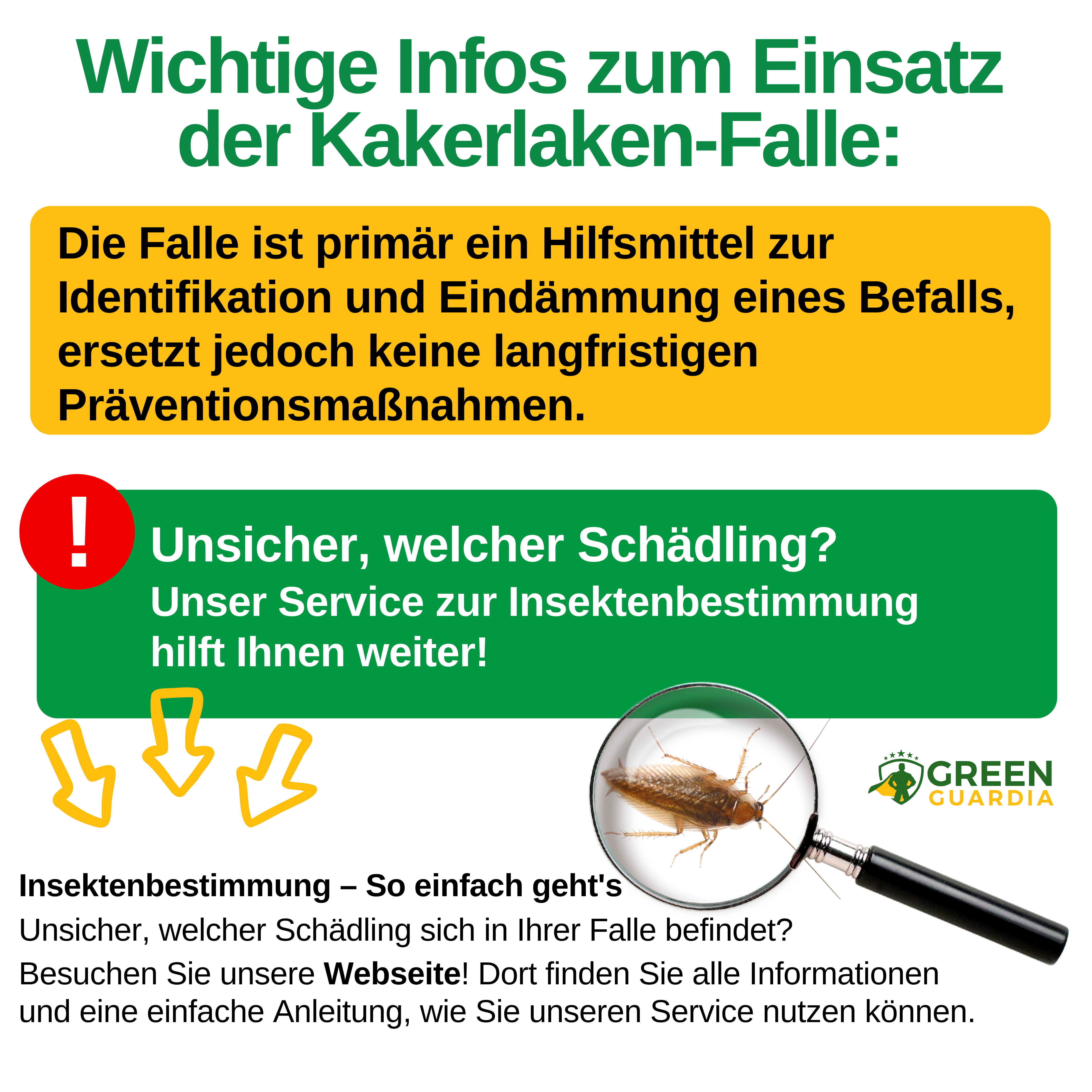 Kakerlaken / Schaben Falle mit Spezial-Lockstoff