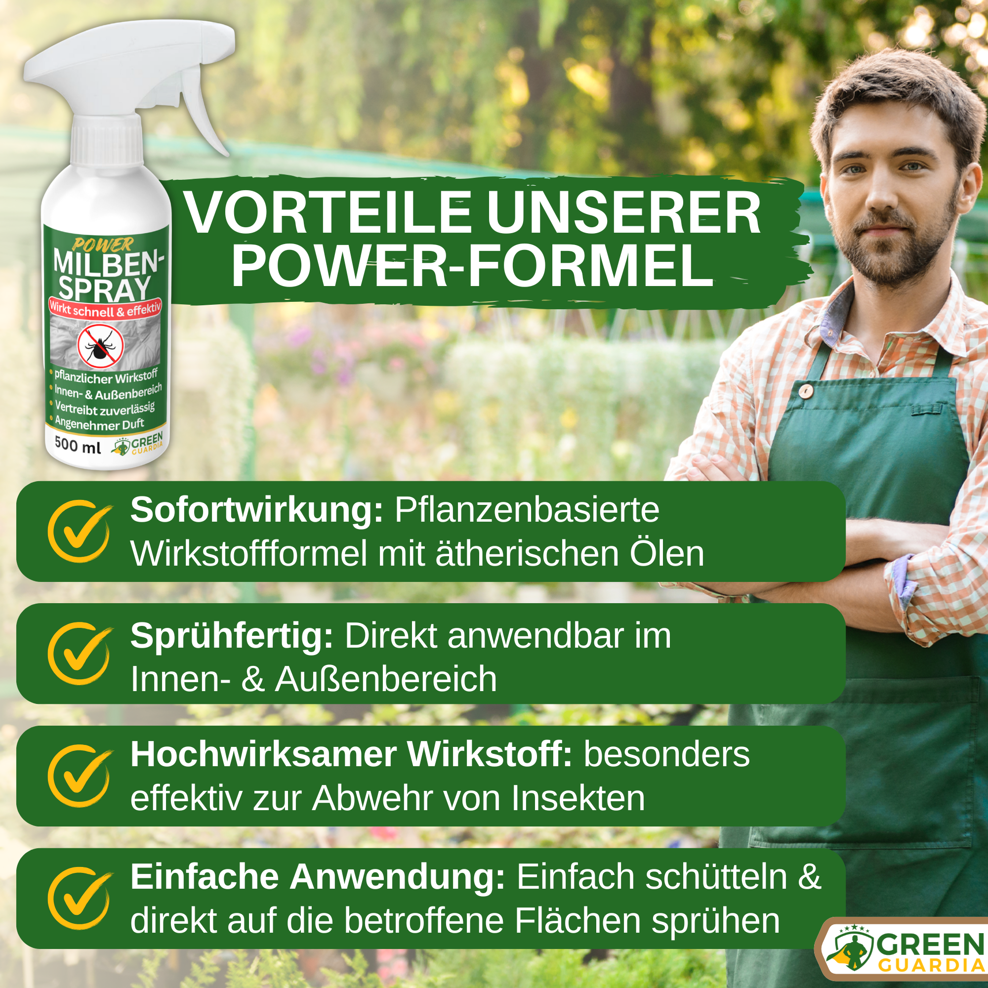 Mite repellent spray power concentrate