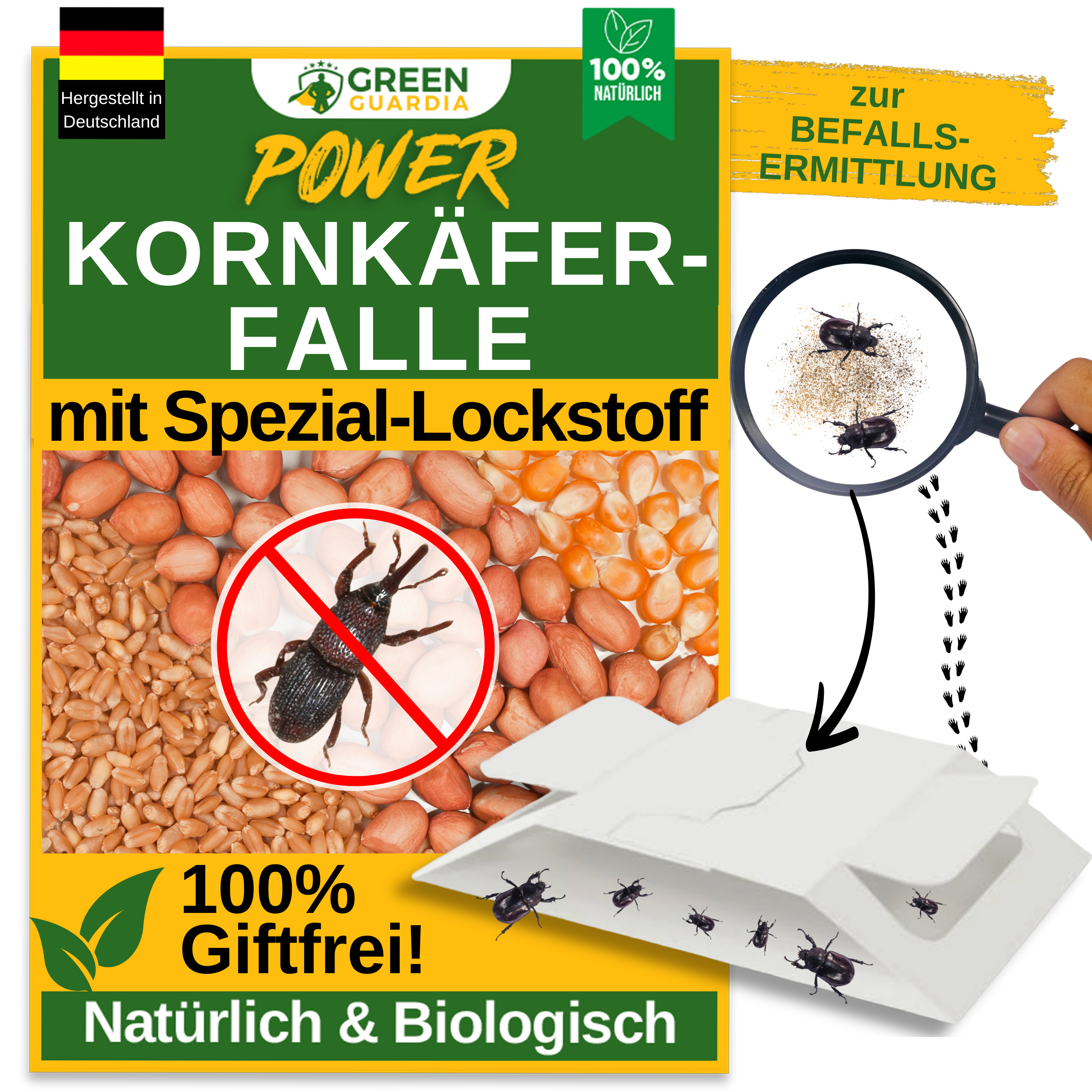 Grain beetle trap with special attractant 