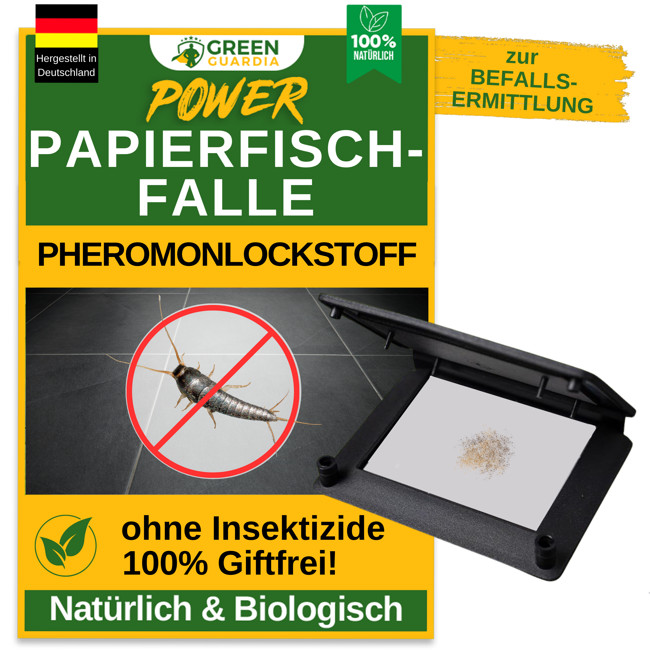 Paper fish trap with pheromone attractant 