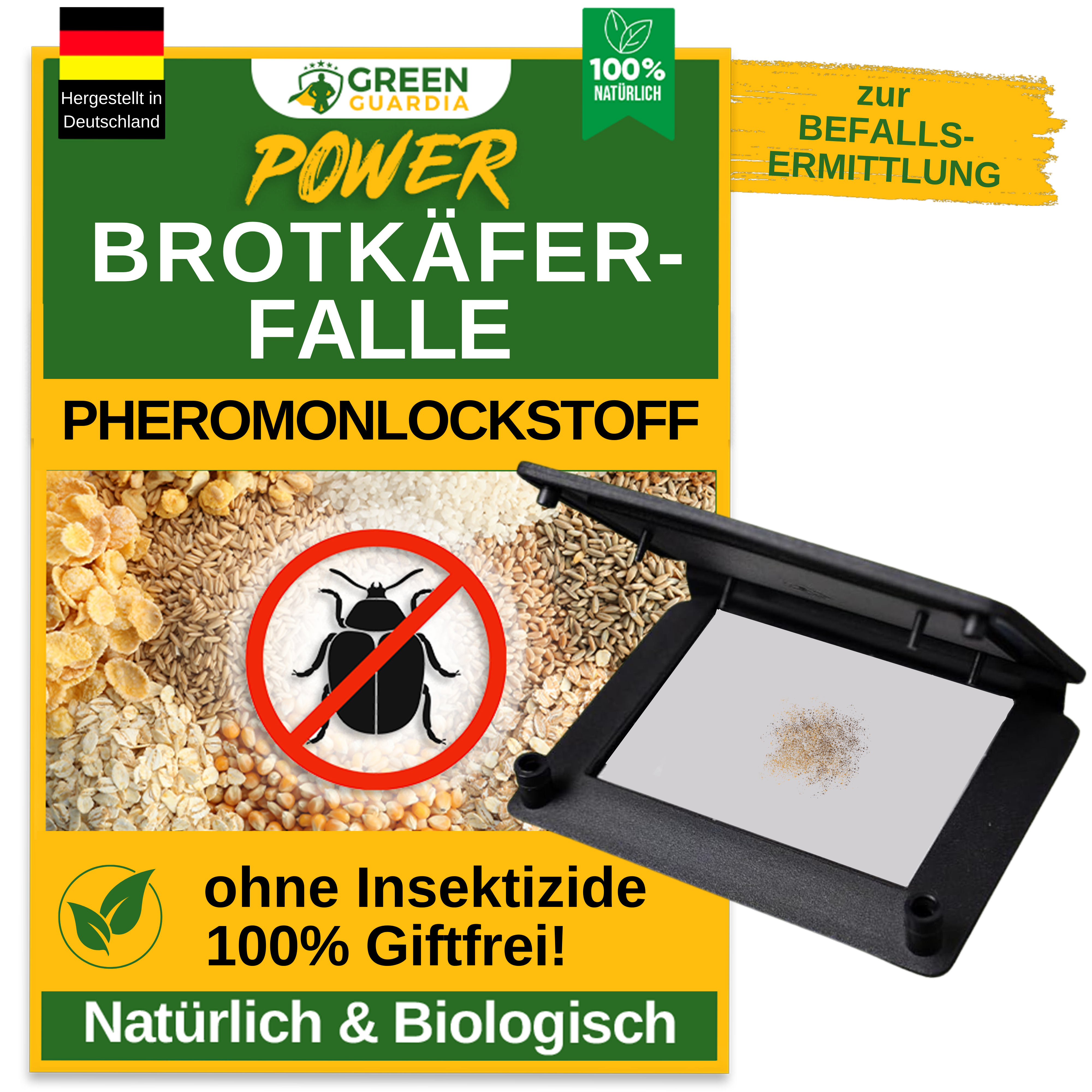 Bread beetle trap with pheromone attractant 