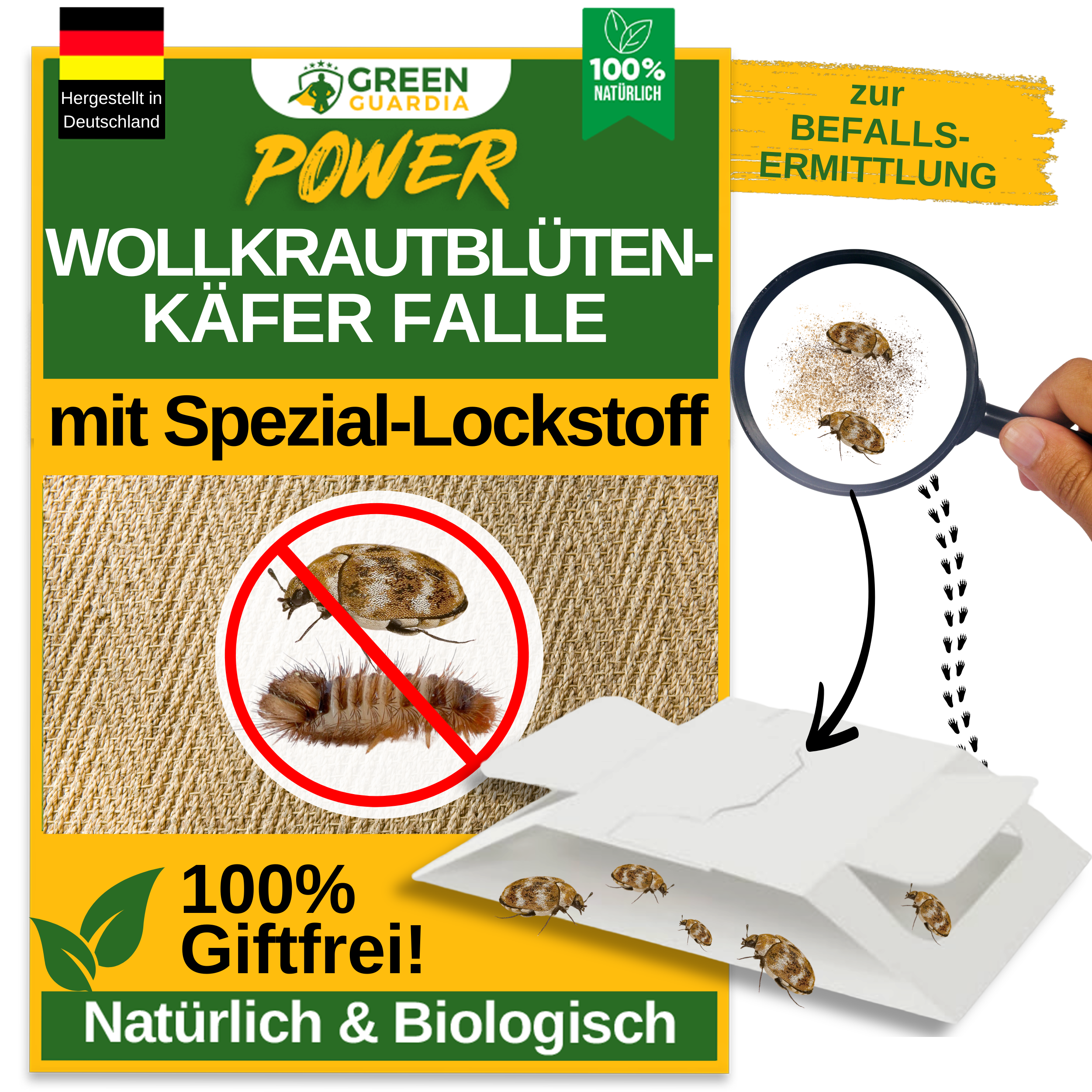 Woolly aphid beetle trap with special attractant 