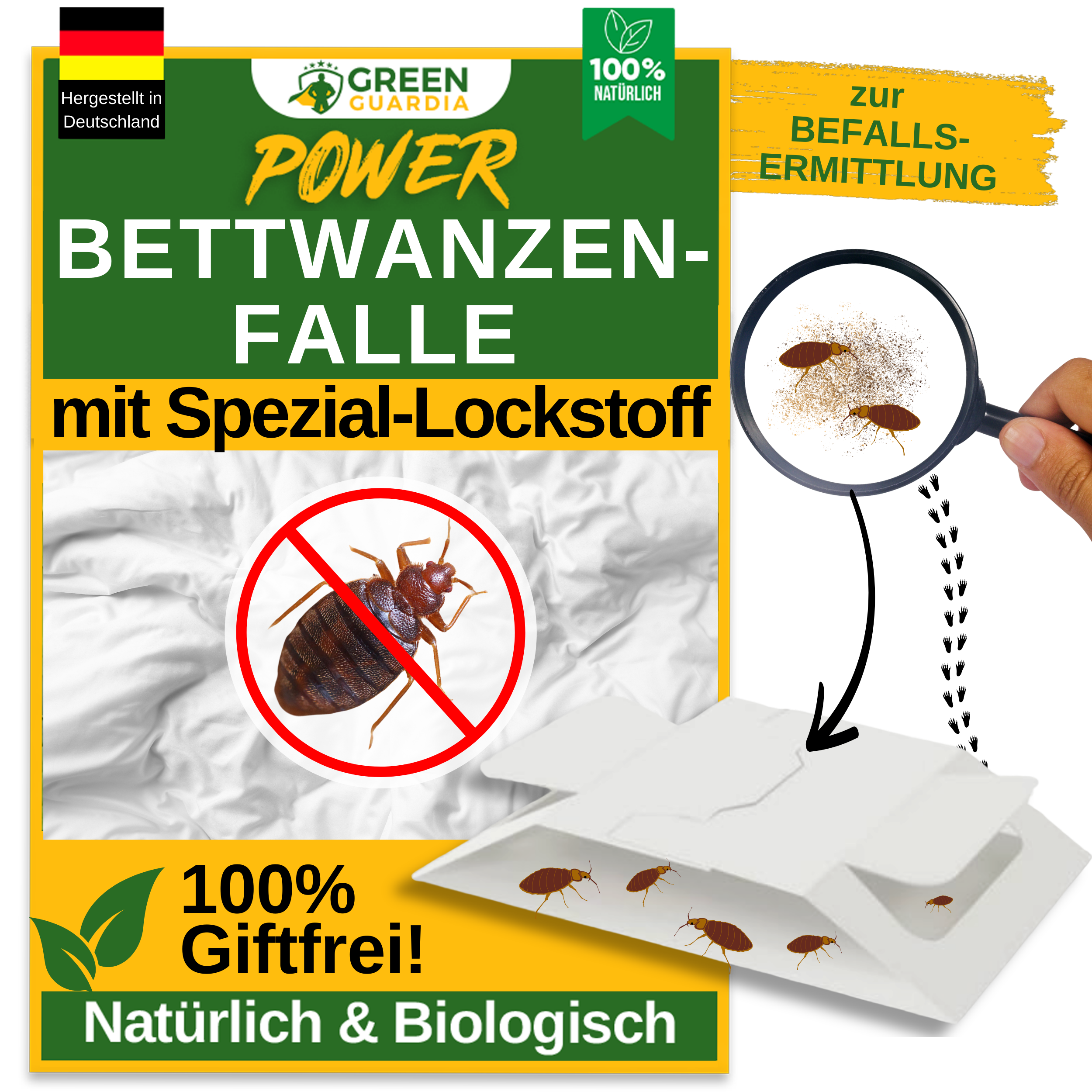Bed bug trap with special attractant 