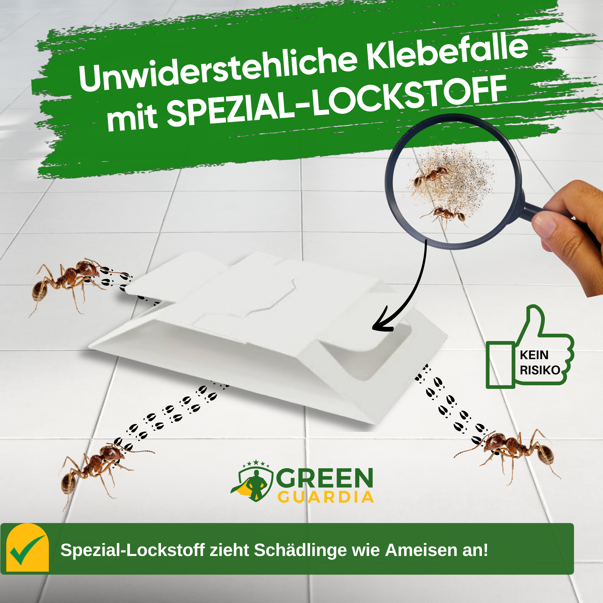 Ameisen Falle mit Spezial-Lockstoff