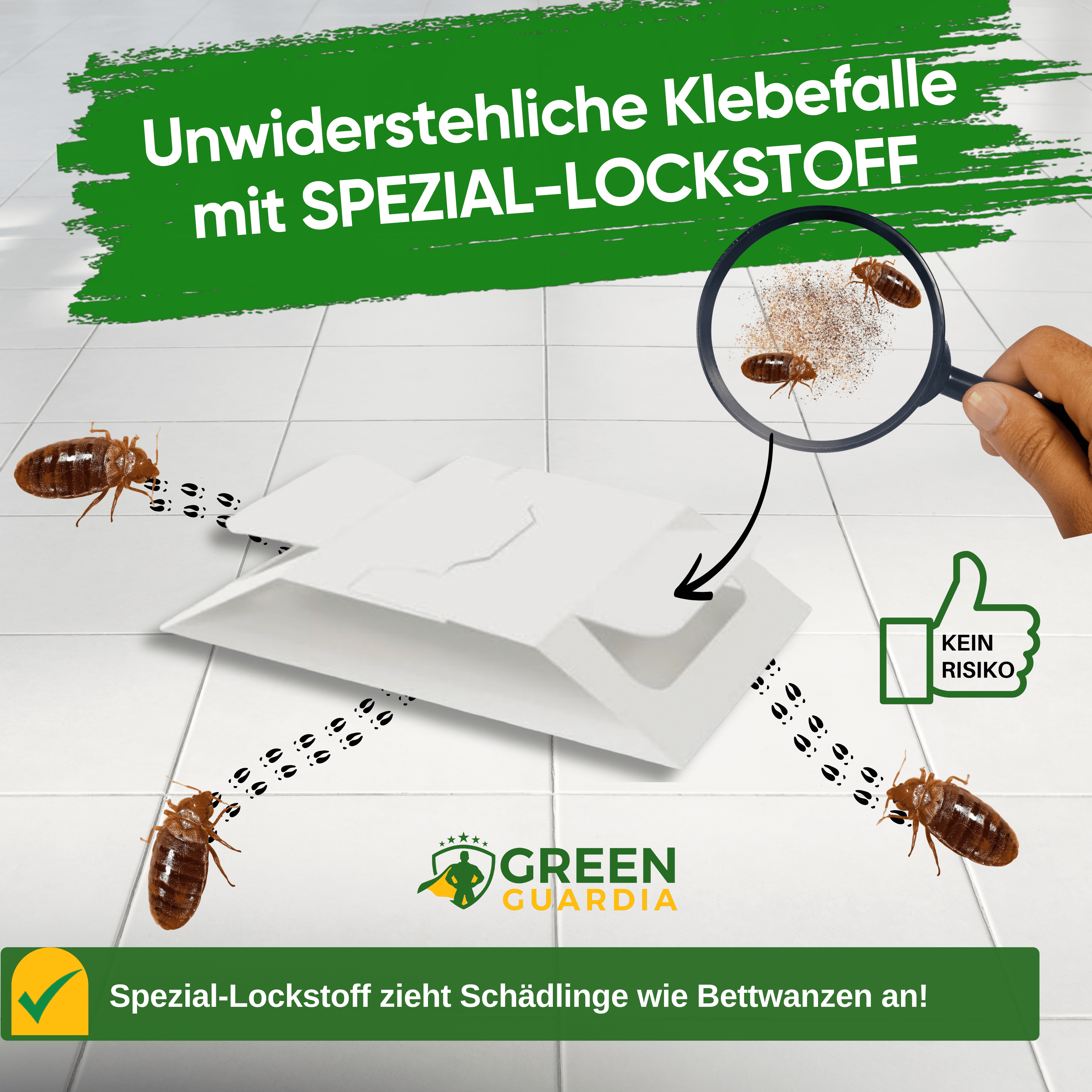 Bettwanzen Falle mit Spezial - Lockstoff - Green Guardia - Ihr Experte für Schädlinge und Pflanzen