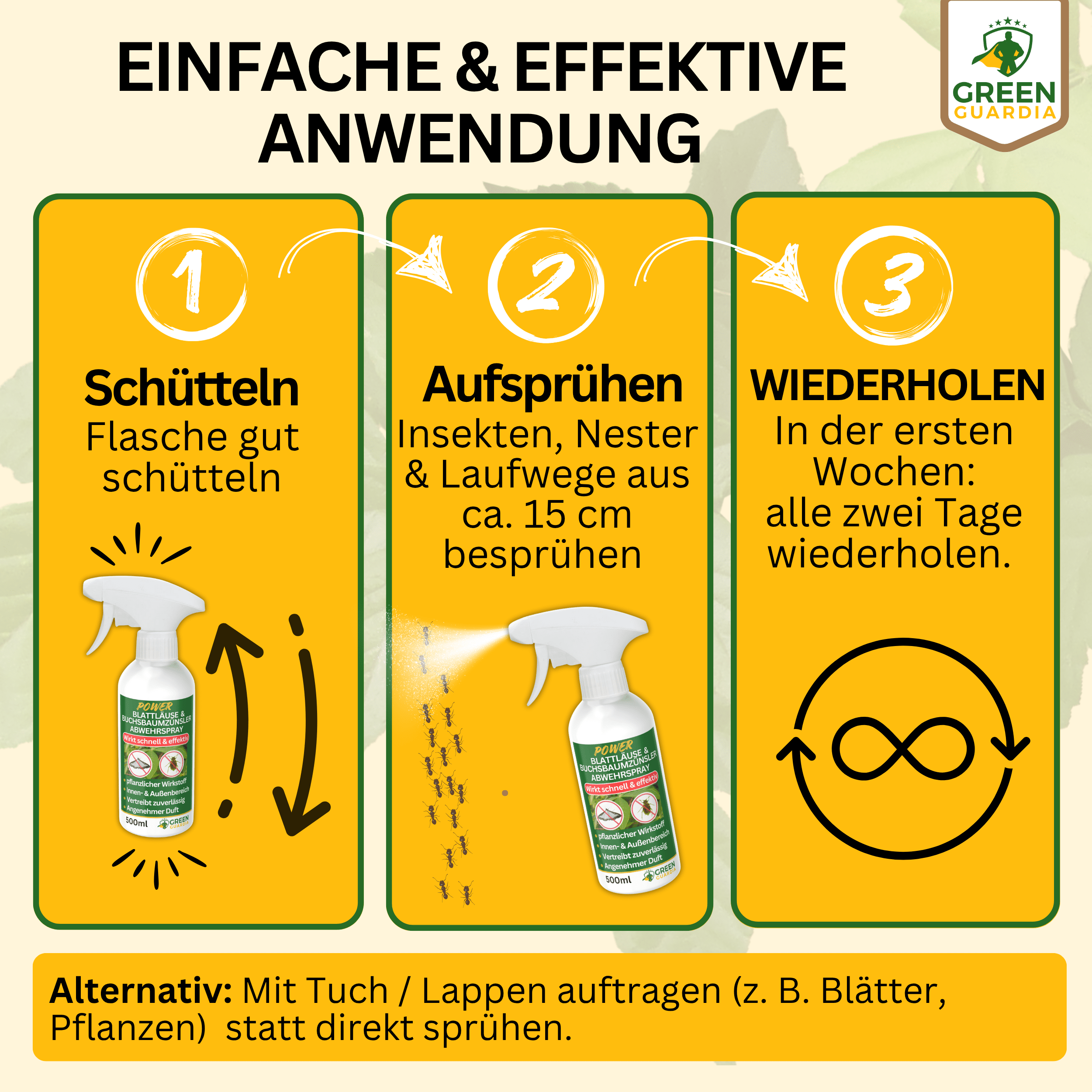 Blattläuse Abwehrspray Power - Konzentrat - Green Guardia - Ihr Experte für Schädlinge und Pflanzen