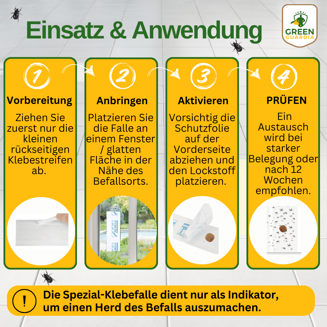 Brotkäfer Fenster - Falle mit Spezial - Lockstoff - Green Guardia - Ihr Experte für Schädlinge und Pflanzen
