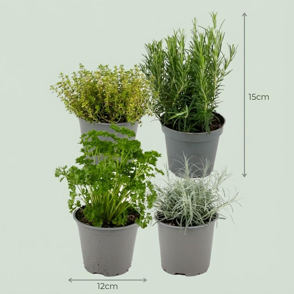 Italienische Kräutermischung – aromatische Küchenkräuter – 8 Pflanzen – Ø 12 cm Topf, ca. 12–15 cm hoch - Green Guardia - Ihr Experte für Schädlinge und Pflanzen