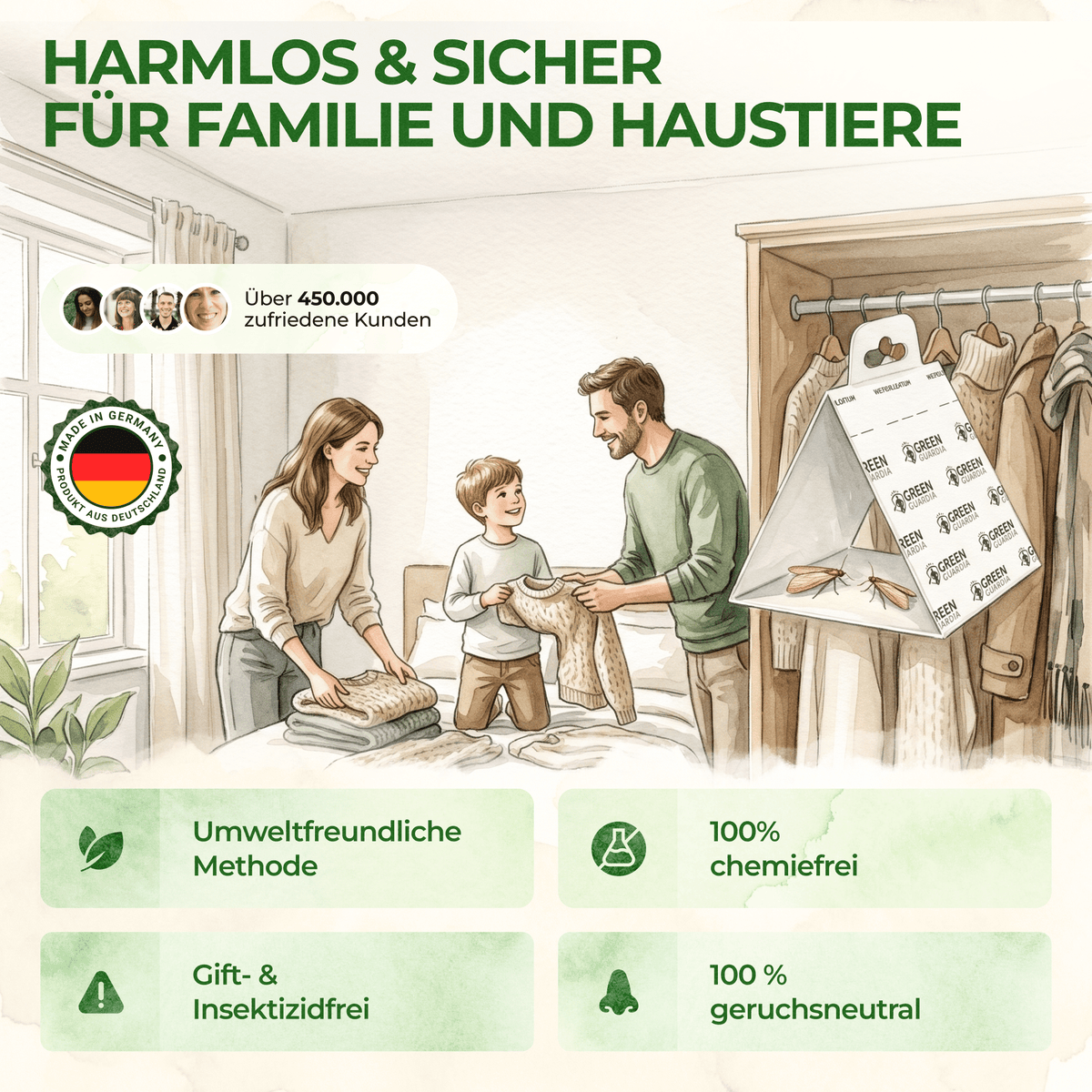 Kleidermotten-Fallen mit Pheromonlockstoff - Green Guardia - Ihr Experte für Schädlinge und Pflanzen
