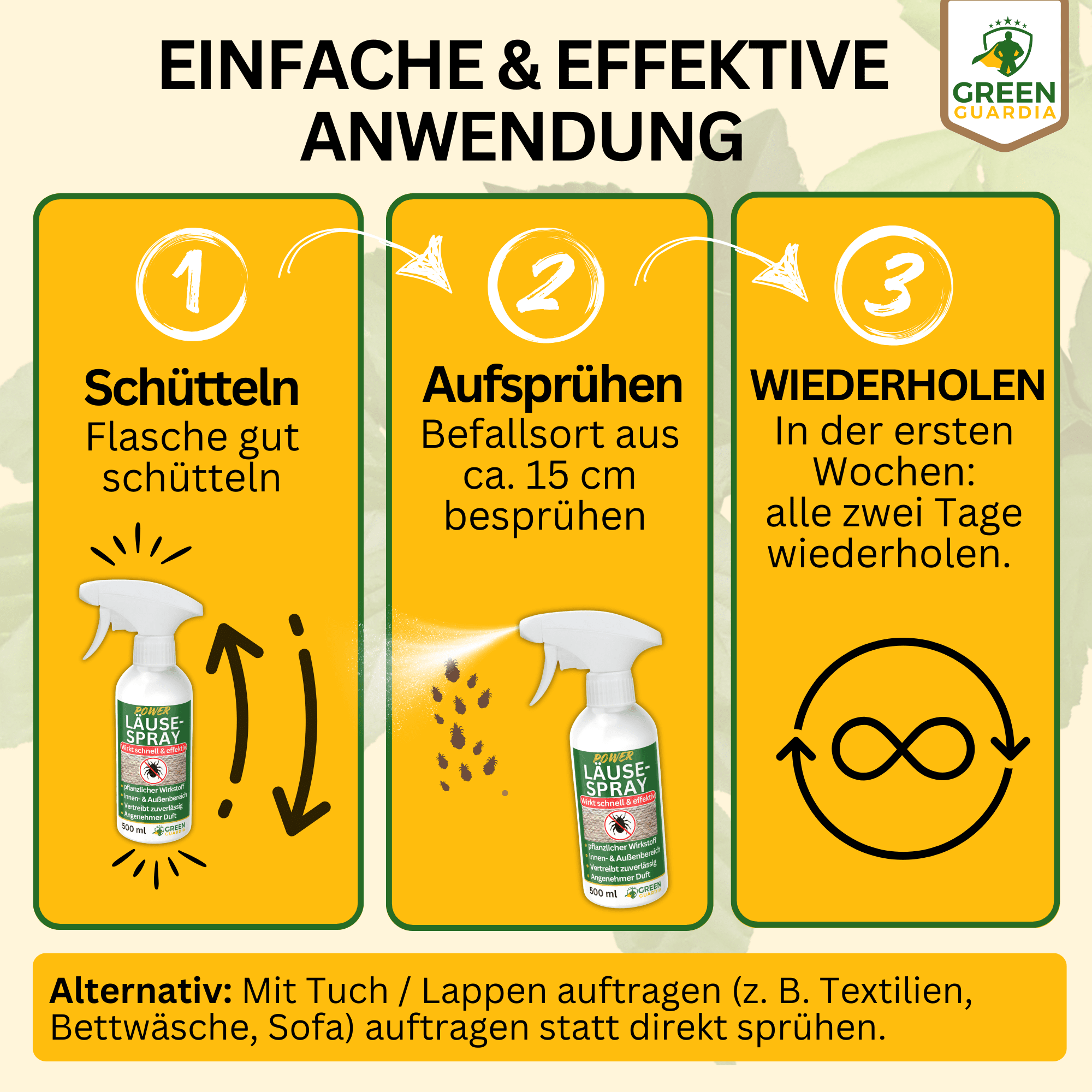 Läuse - Abwehrspray Power - Konzentrat - Green Guardia - Ihr Experte für Schädlinge und Pflanzen