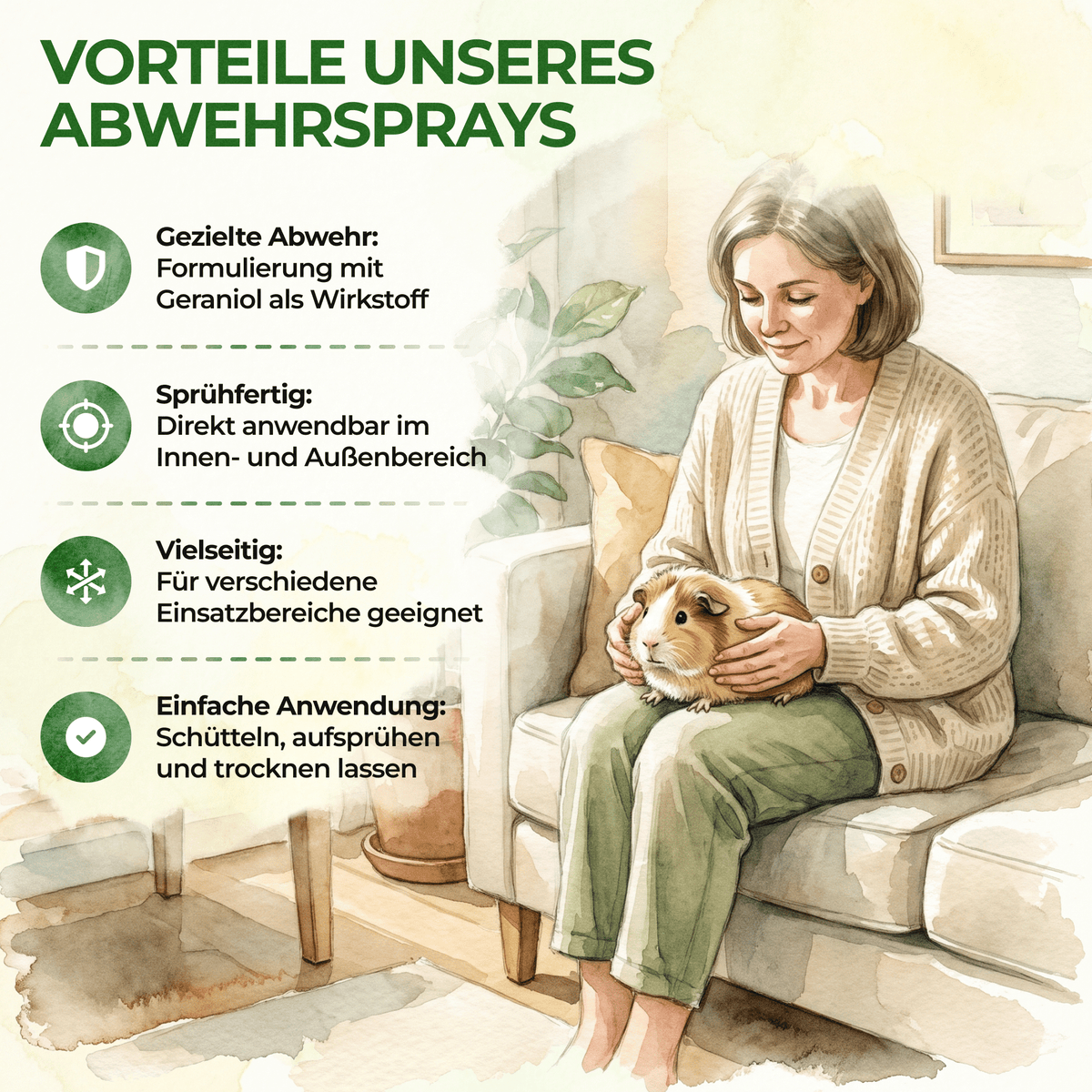 Milben-Abwehrspray für Kleintiere – Power-Konzentrat 500 ml - Green Guardia - Ihr Experte für Schädlinge und Pflanzen