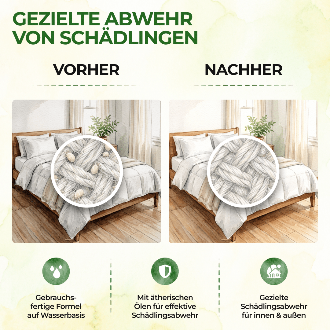 Milben-Abwehrspray Power-Konzentrat - 500ml - Green Guardia - Ihr Experte für Schädlinge und Pflanzen