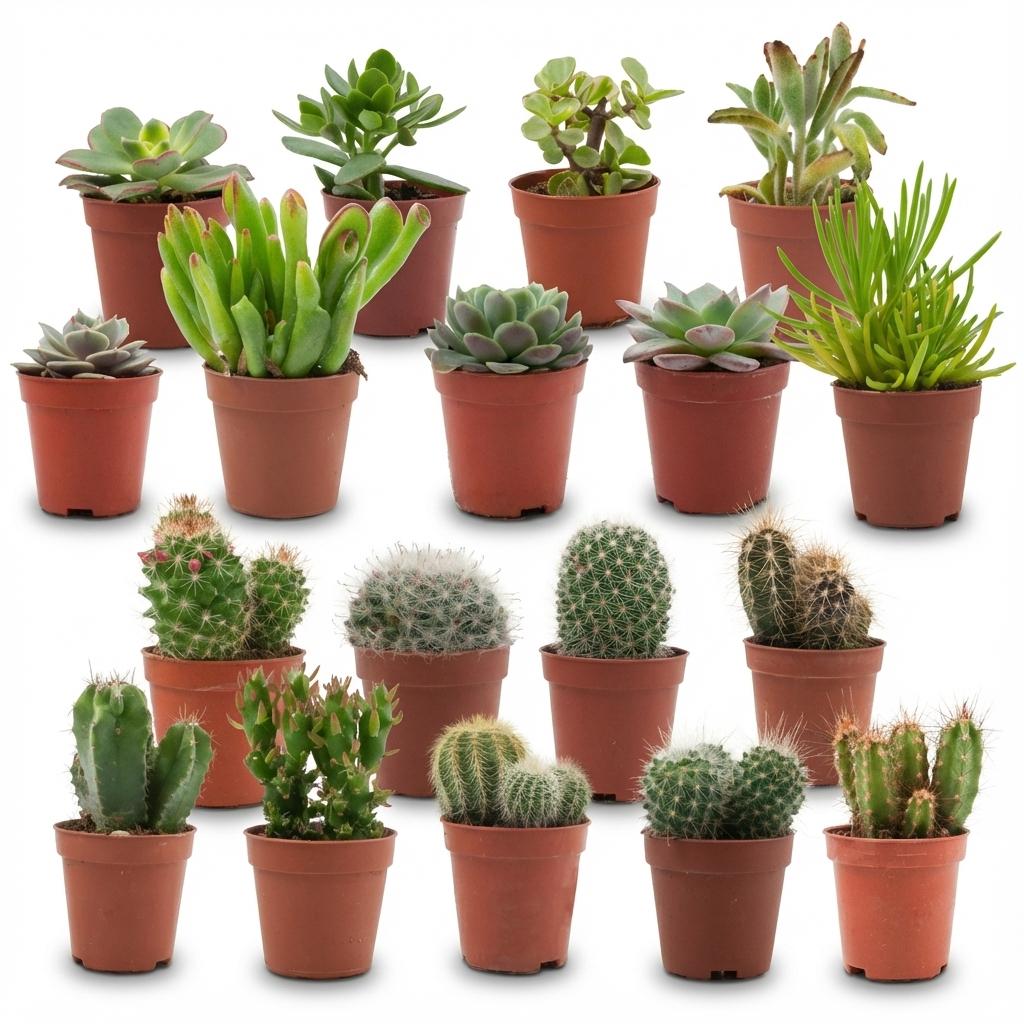 Mini Kakteen & Sukkulenten Mix – 5,5 cm Topf, 5–10 cm hoch - Green Guardia - Ihr Experte für Schädlinge und Pflanzen