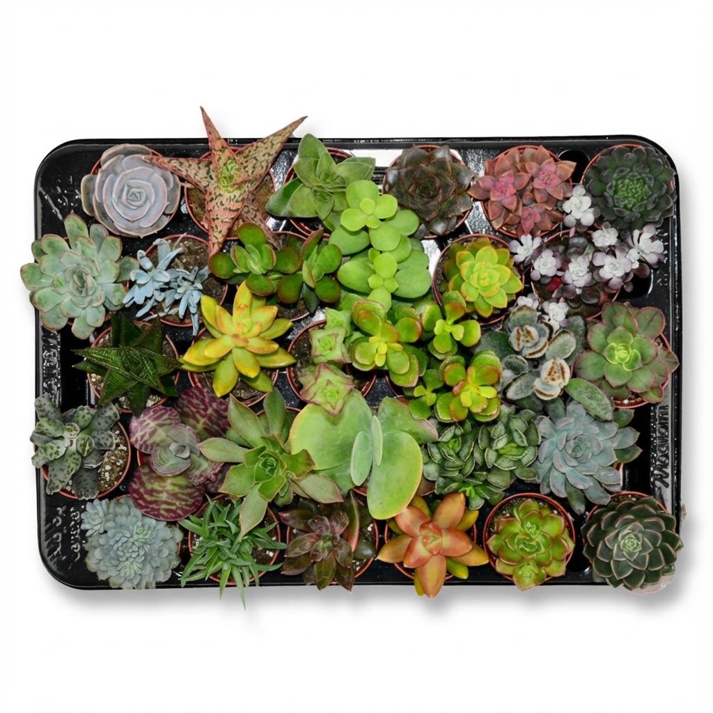 Mini Sukkulenten Mix – Ø 8,1 cm Topf, 5–10 cm hoch - Green Guardia - Ihr Experte für Schädlinge und Pflanzen