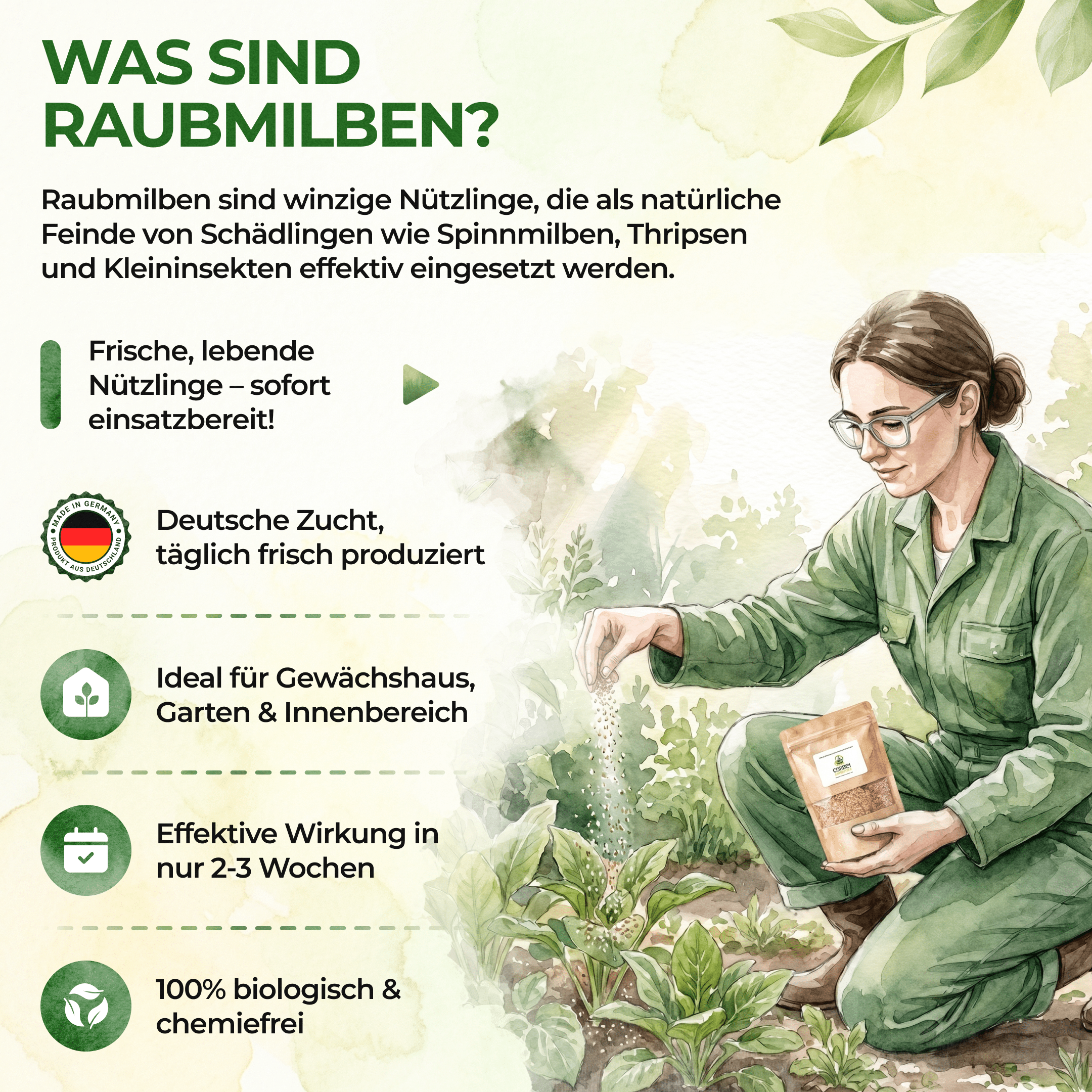 Raubmilben gegen Spinnmilben - Green Guardia - Ihr Experte für Schädlinge und Pflanzen