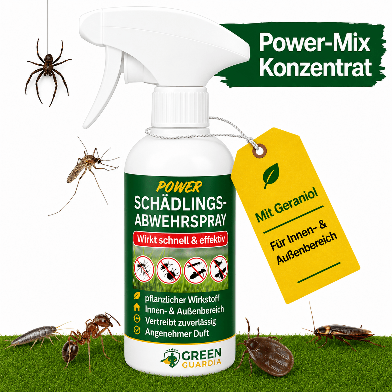 Schädlings-Abwehrspray Power-Konzentrat - Green Guardia - Ihr Experte für Schädlinge und Pflanzen