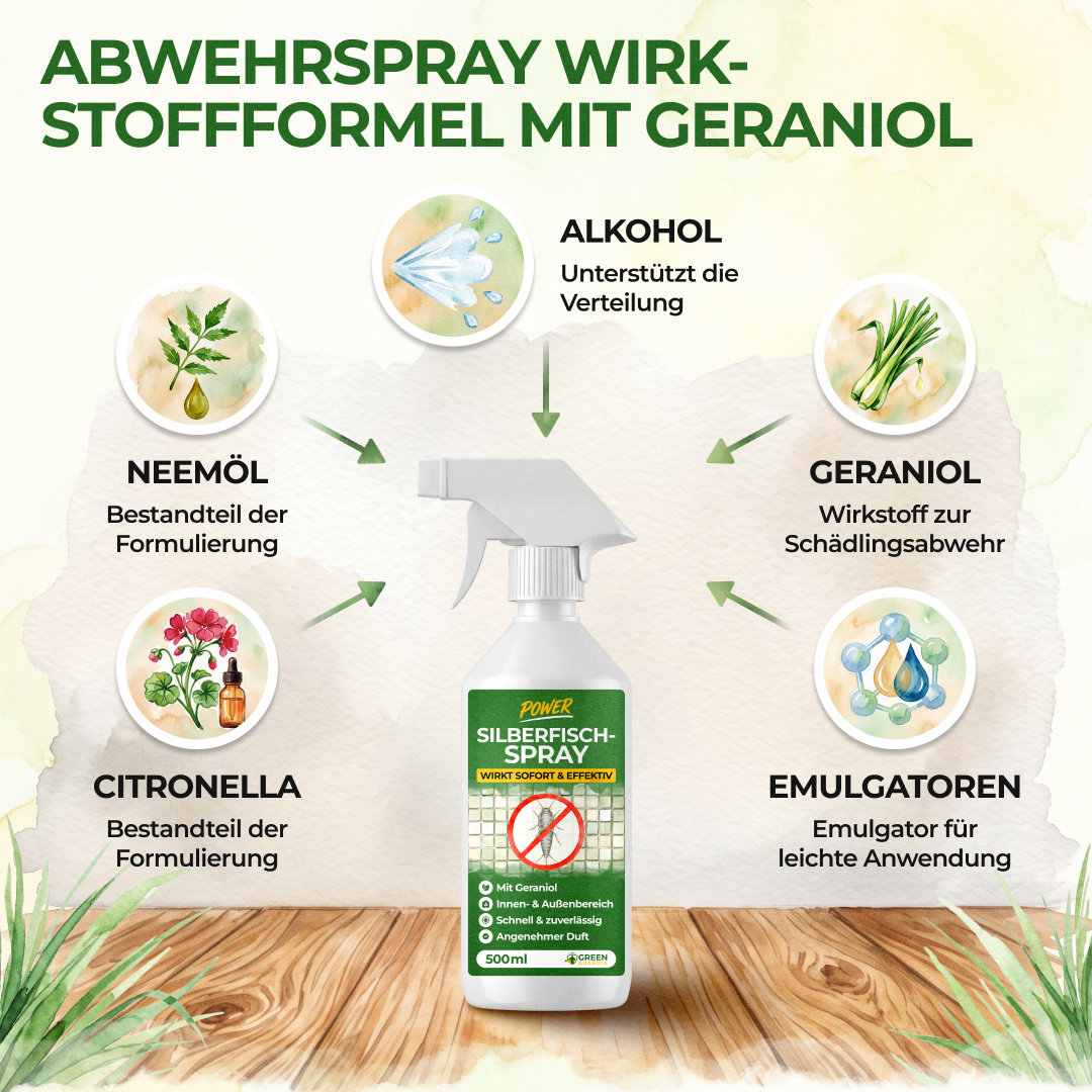 Repelente en spray concentrado para lepismas y peces papel - 500 ml