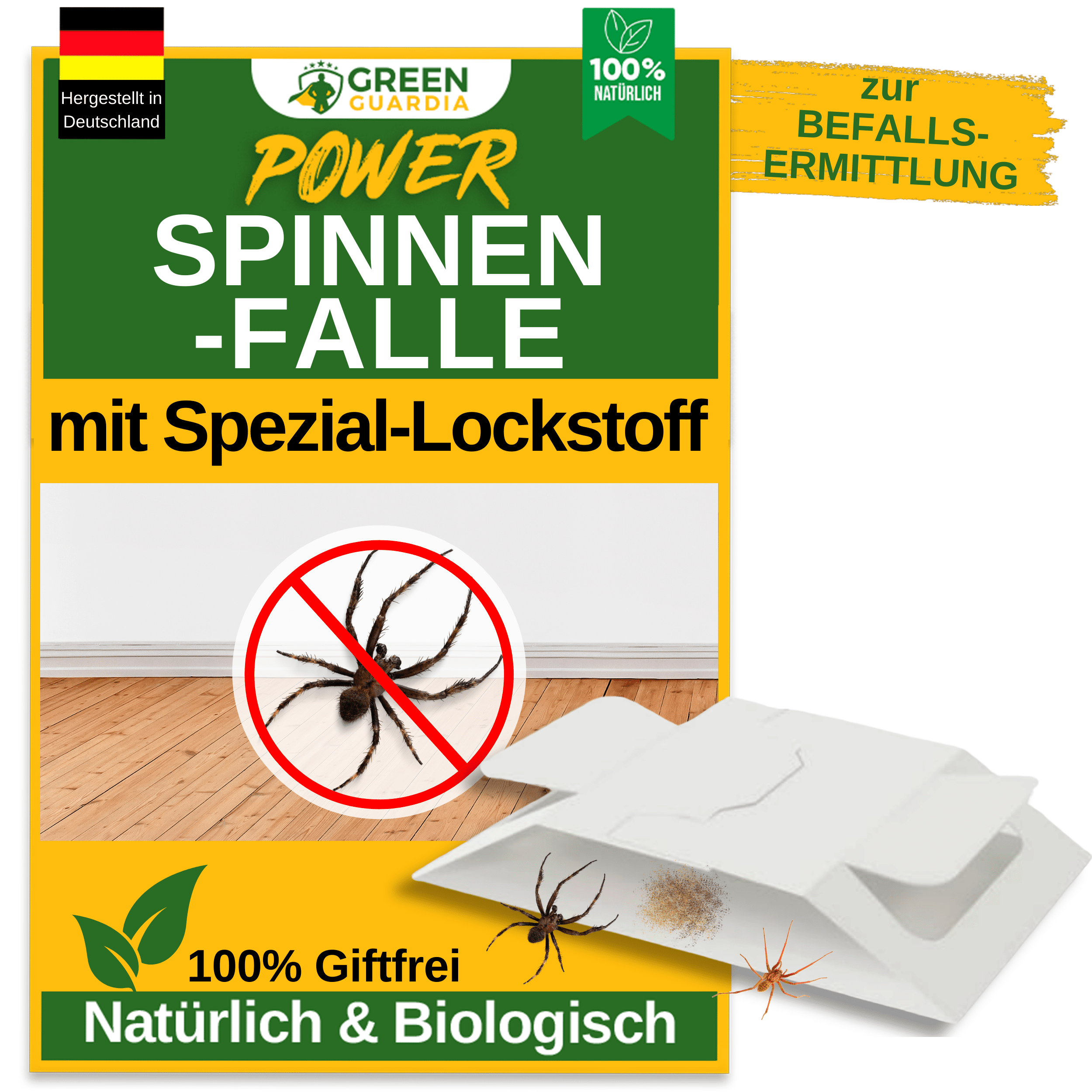 Spinnen Falle mit Spezial - Lockstoff - Green Guardia - Ihr Experte für Schädlinge und Pflanzen