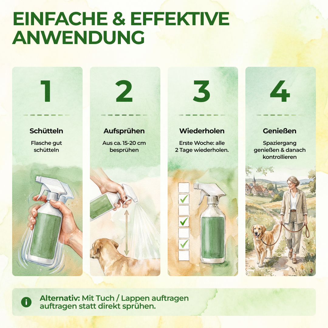 Spray repelente de garrapatas concentrado para perros - 500 ml