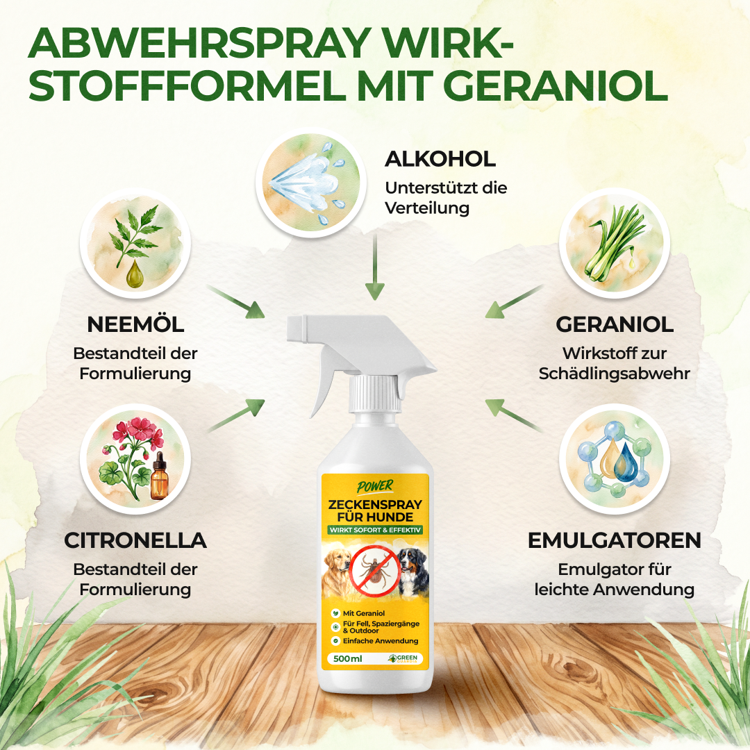 Spray repelente de garrapatas concentrado para perros - 500 ml